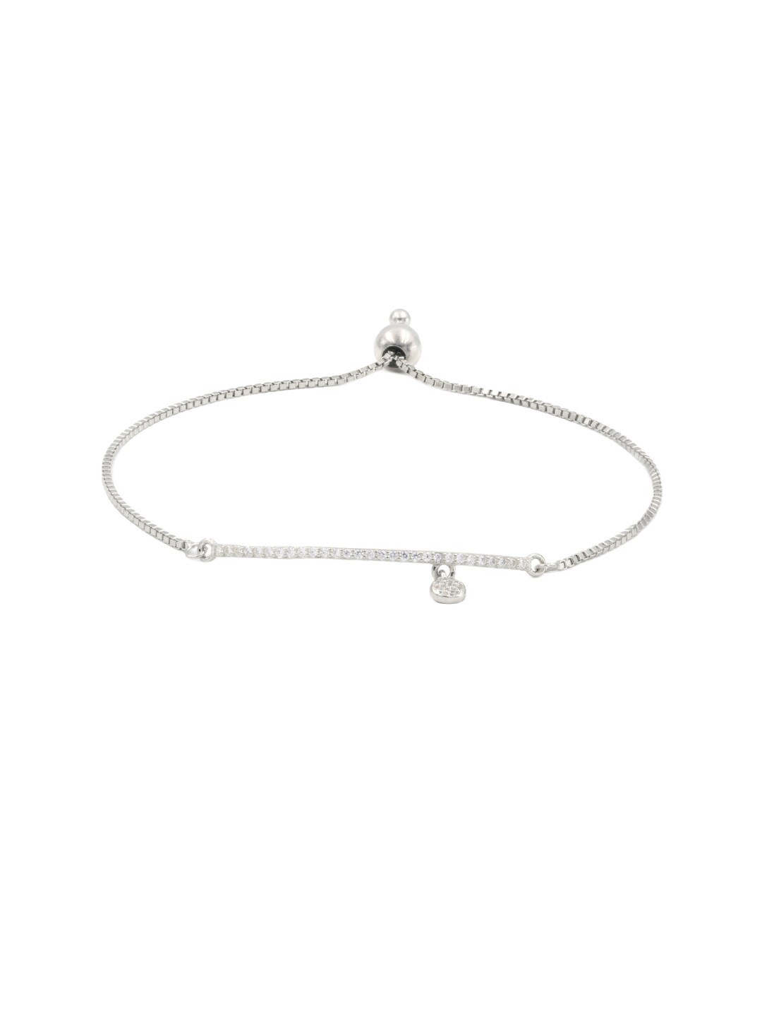 

Zarkan Sterling Silver Cubic Zirconia Rhodium-Plated Link Bracelet