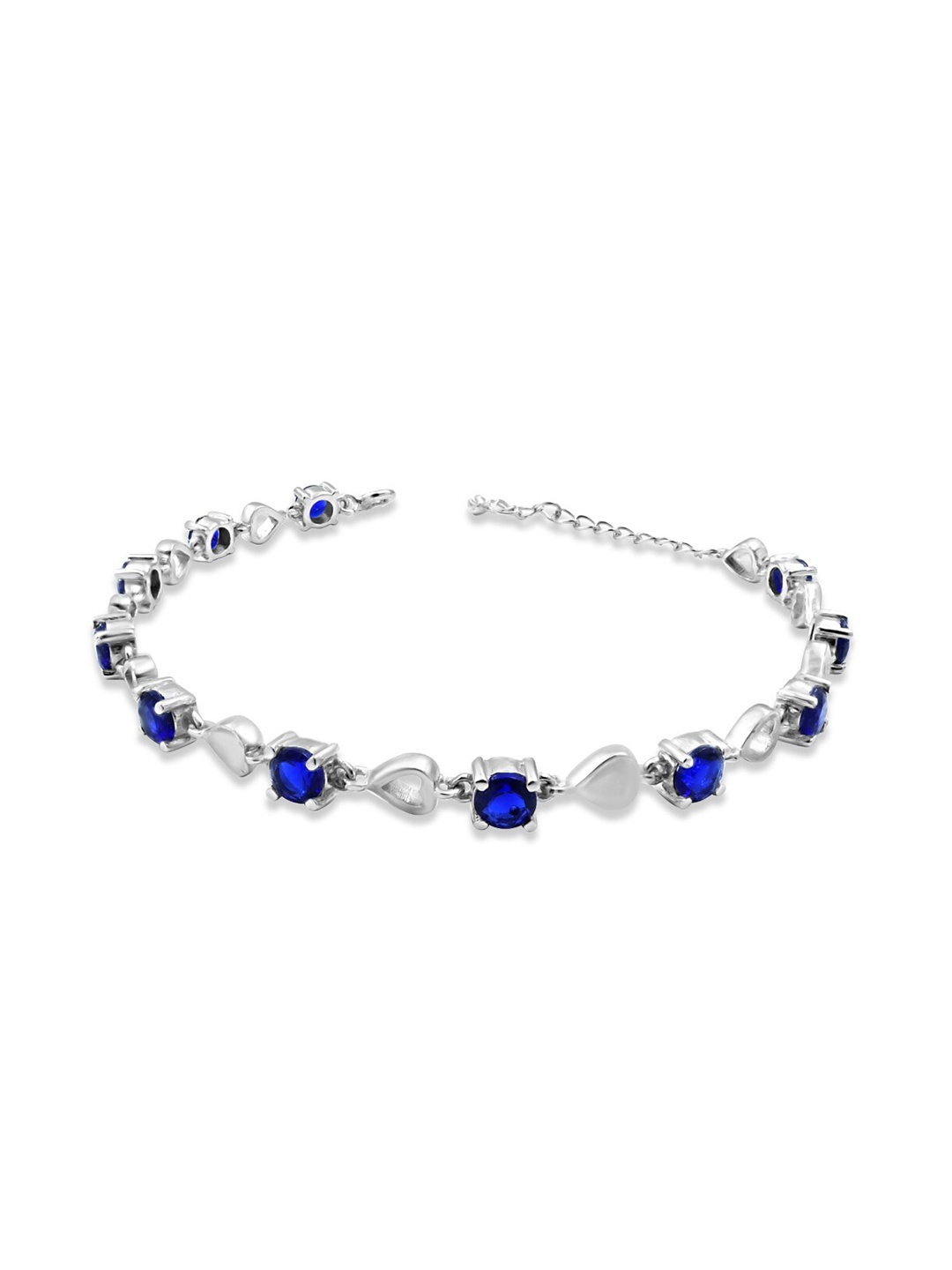 

Zarkan Sterling Silver Cubic Zirconia Rhodium-Plated Link Bracelet