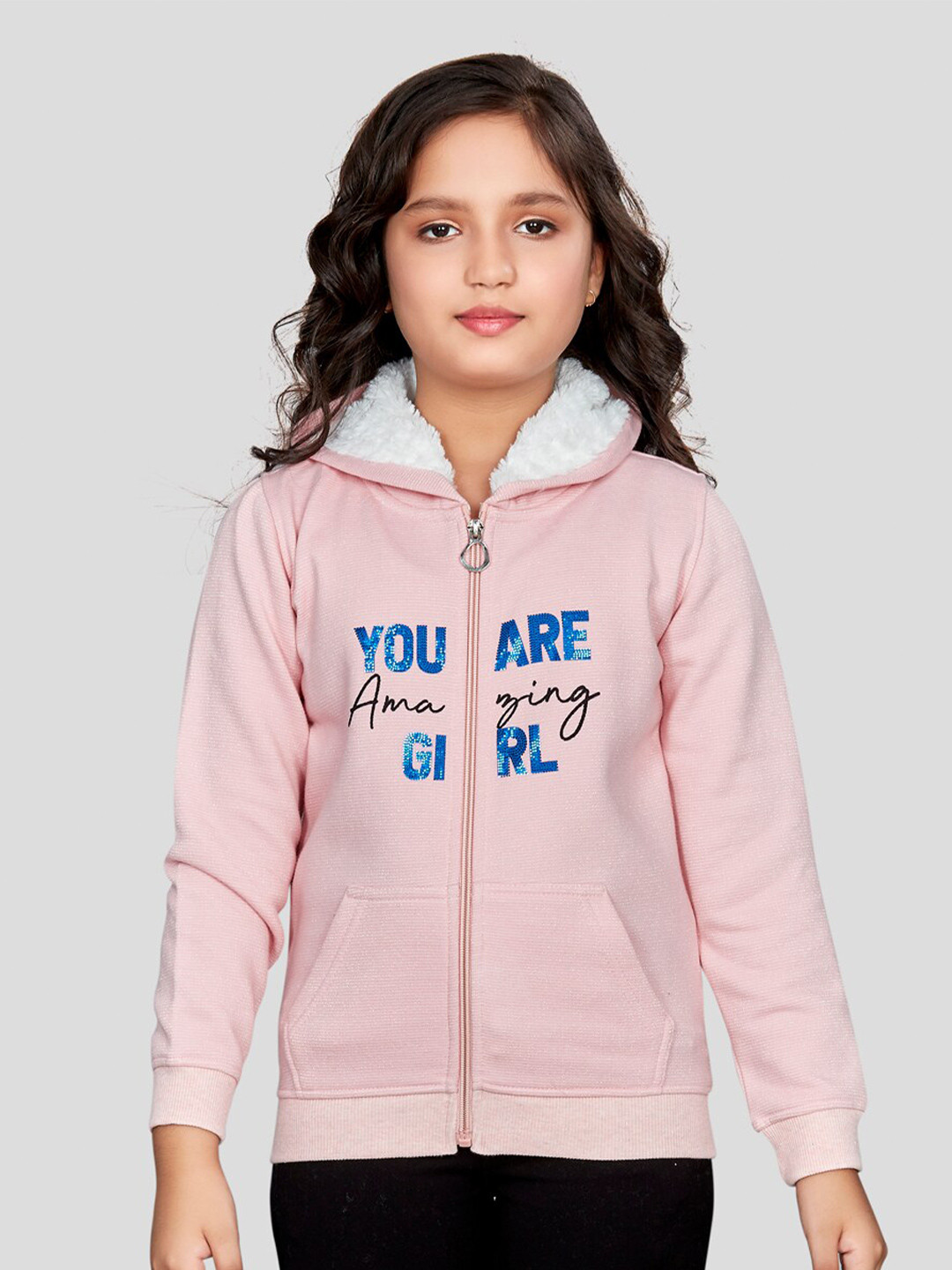 

Peppermint Girls Typography Printed Sweatshirt, Pink