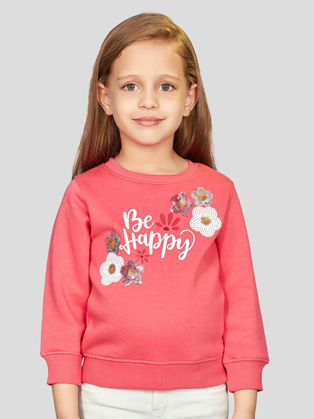 

Peppermint Girls Printed Sweatshirt, Pink