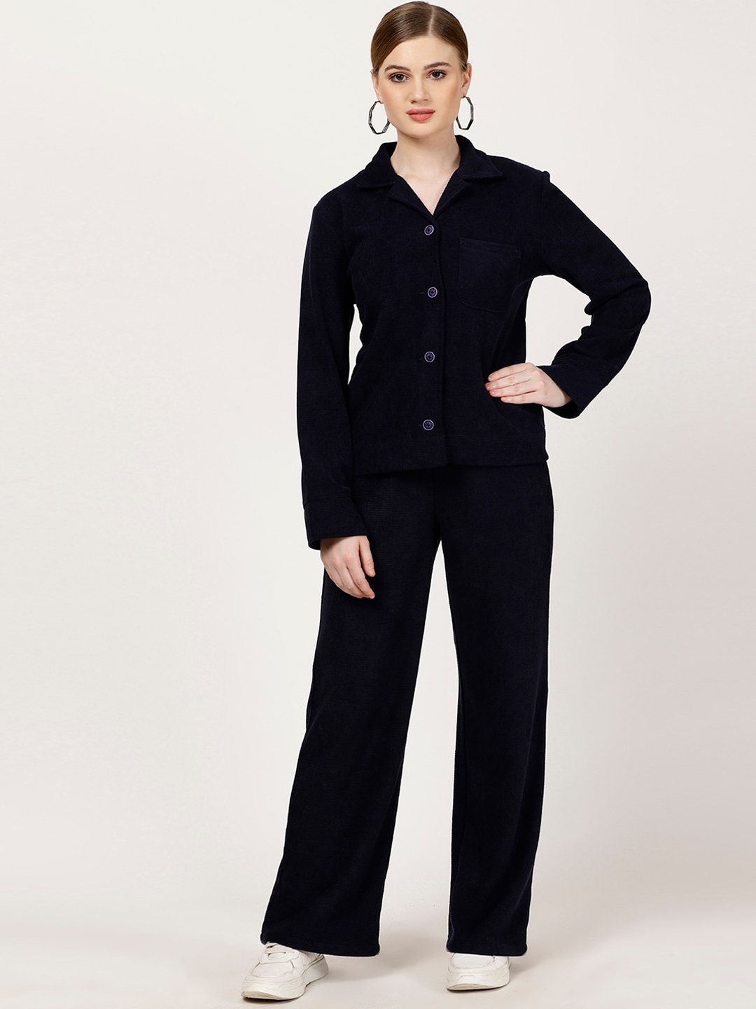 FUTURO Lapel Collar Cotton Tailored Jacket, Blue