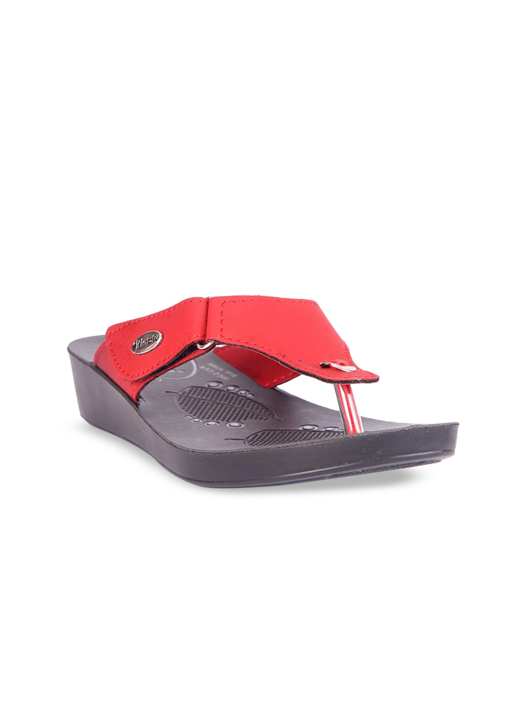 

Inblu Lightweight & Anti Skid Open Toe Flats, Red