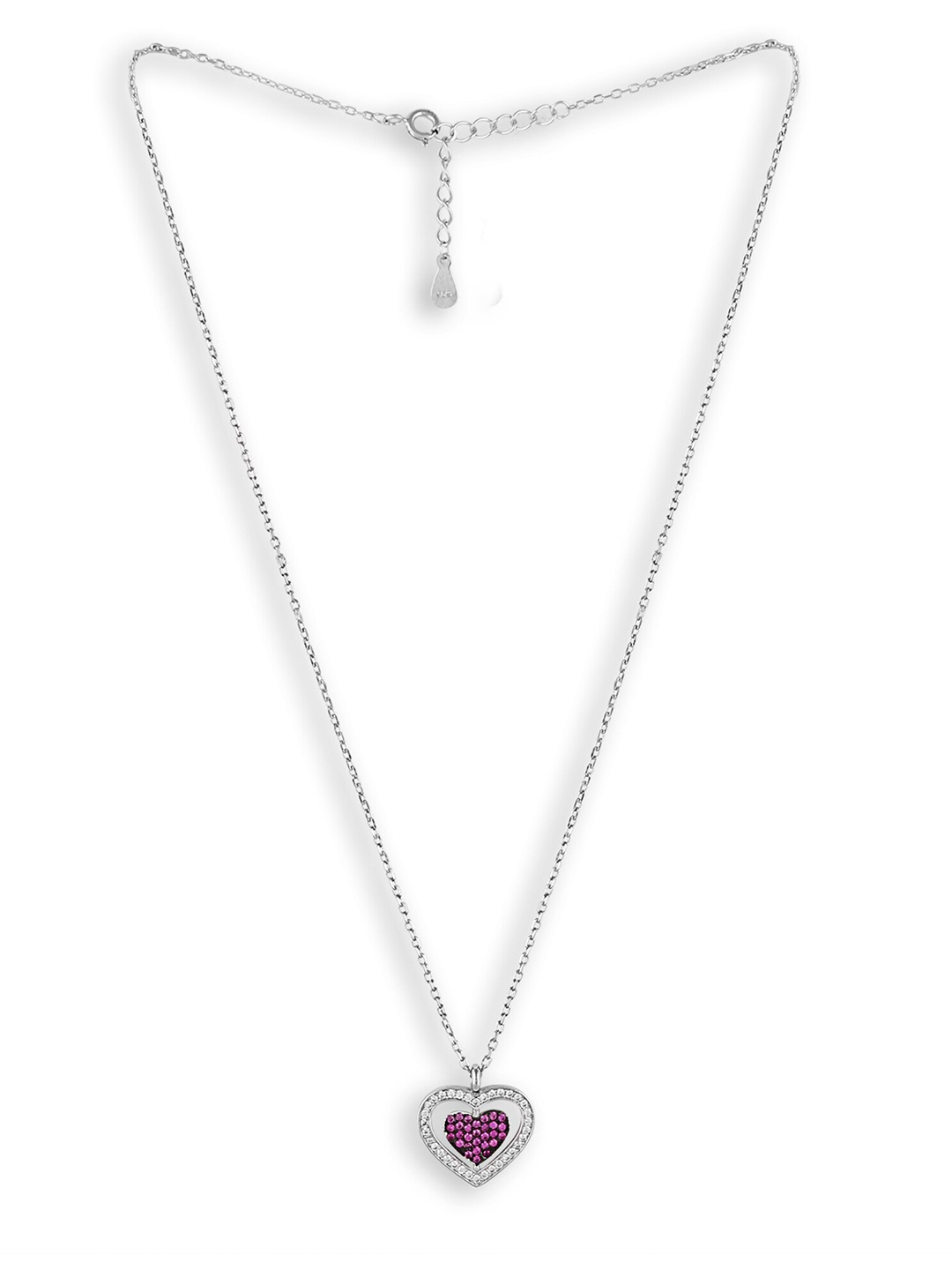 

Silverwala 925 Silver Zirconia Necklace Pendant Set