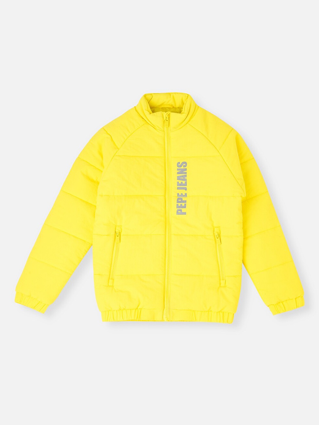

Pepe Jeans Boys Mock Collar Puffer Jacket, Yellow