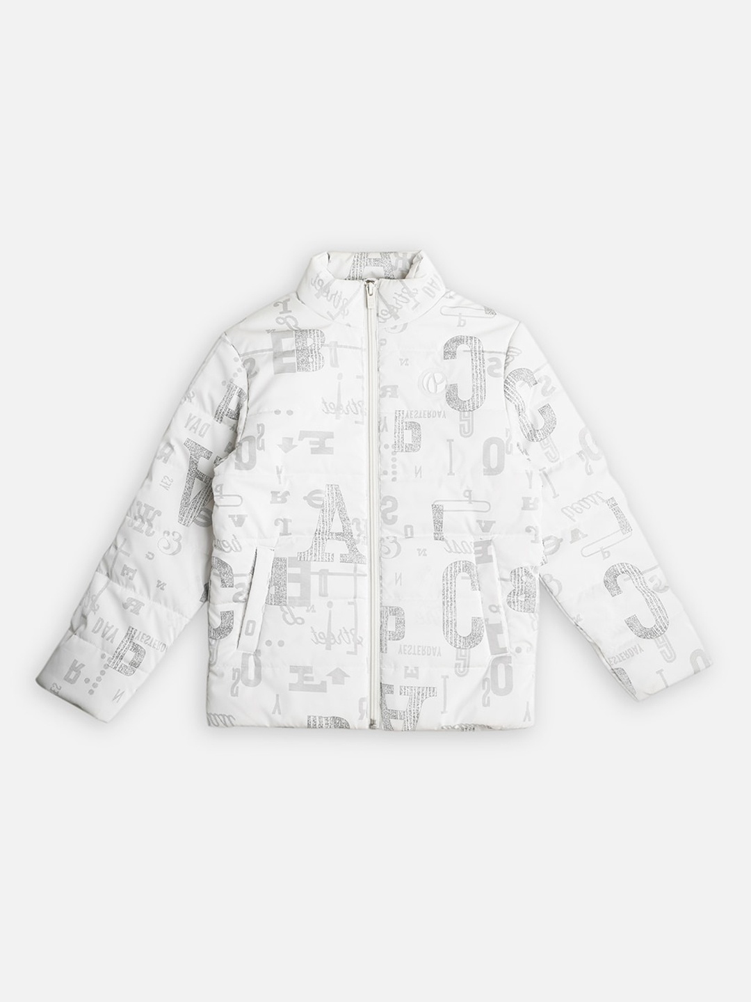 

Pepe Jeans Boys Typography Printed Puffer Jacket, White