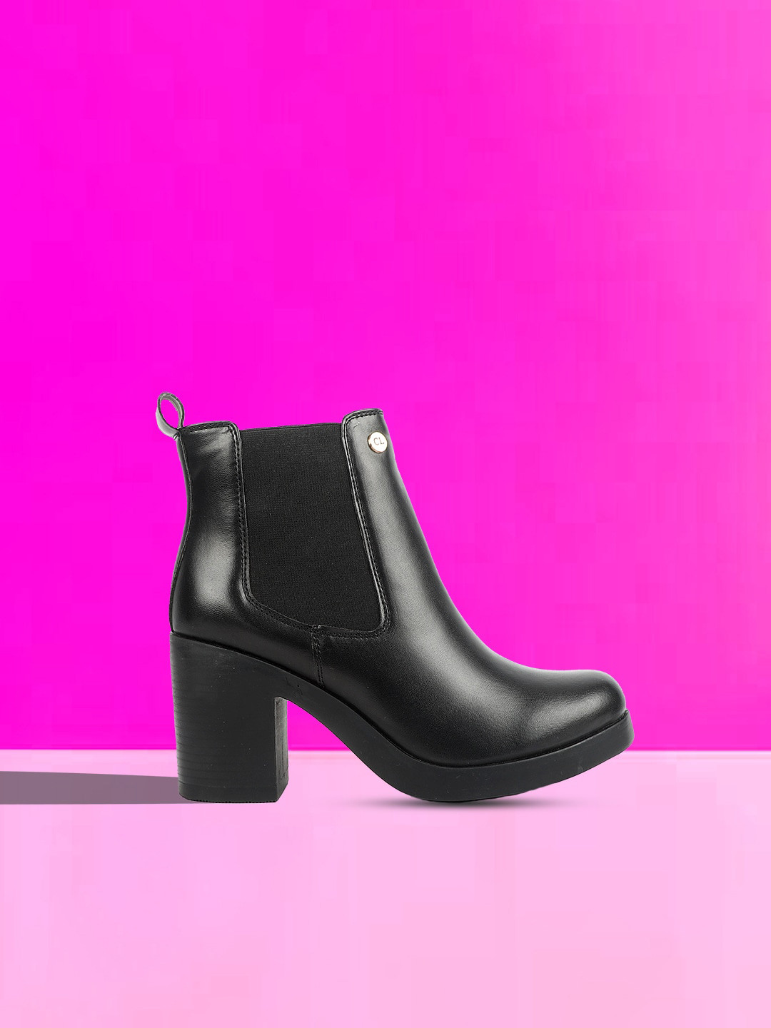 

Carlton London Women Mid Top Platform Heel Chelsea Boots, Black