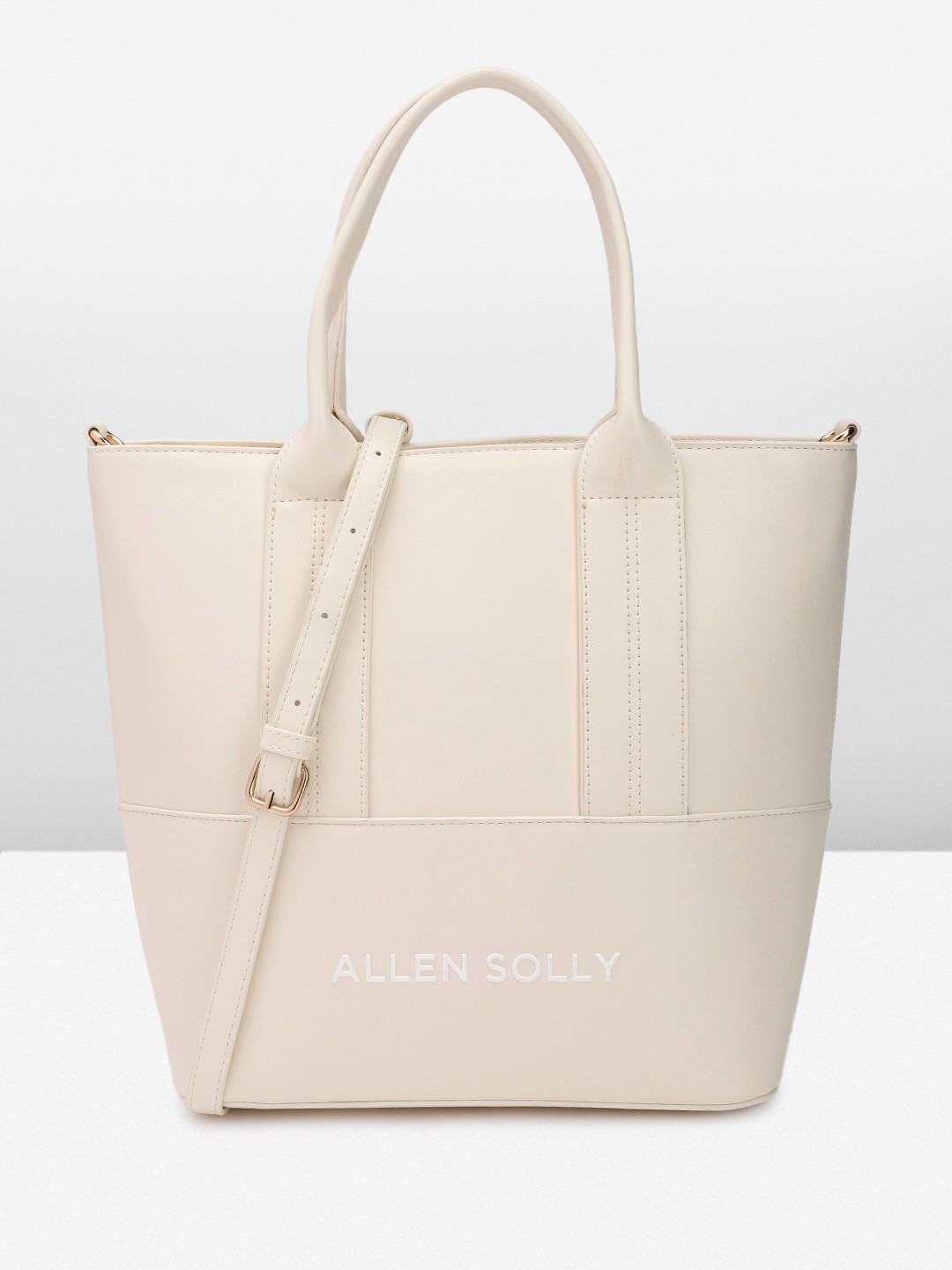 

Allen Solly Brand Logo Handheld Bag, White