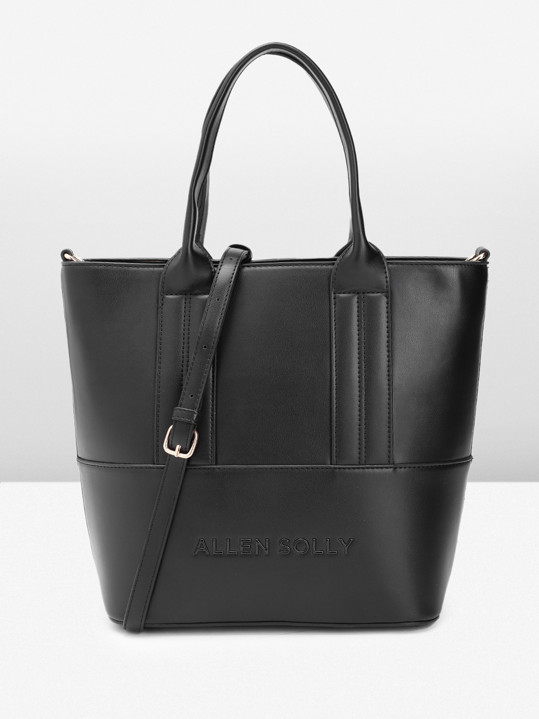

Allen Solly Solid Handheld Bag, Black