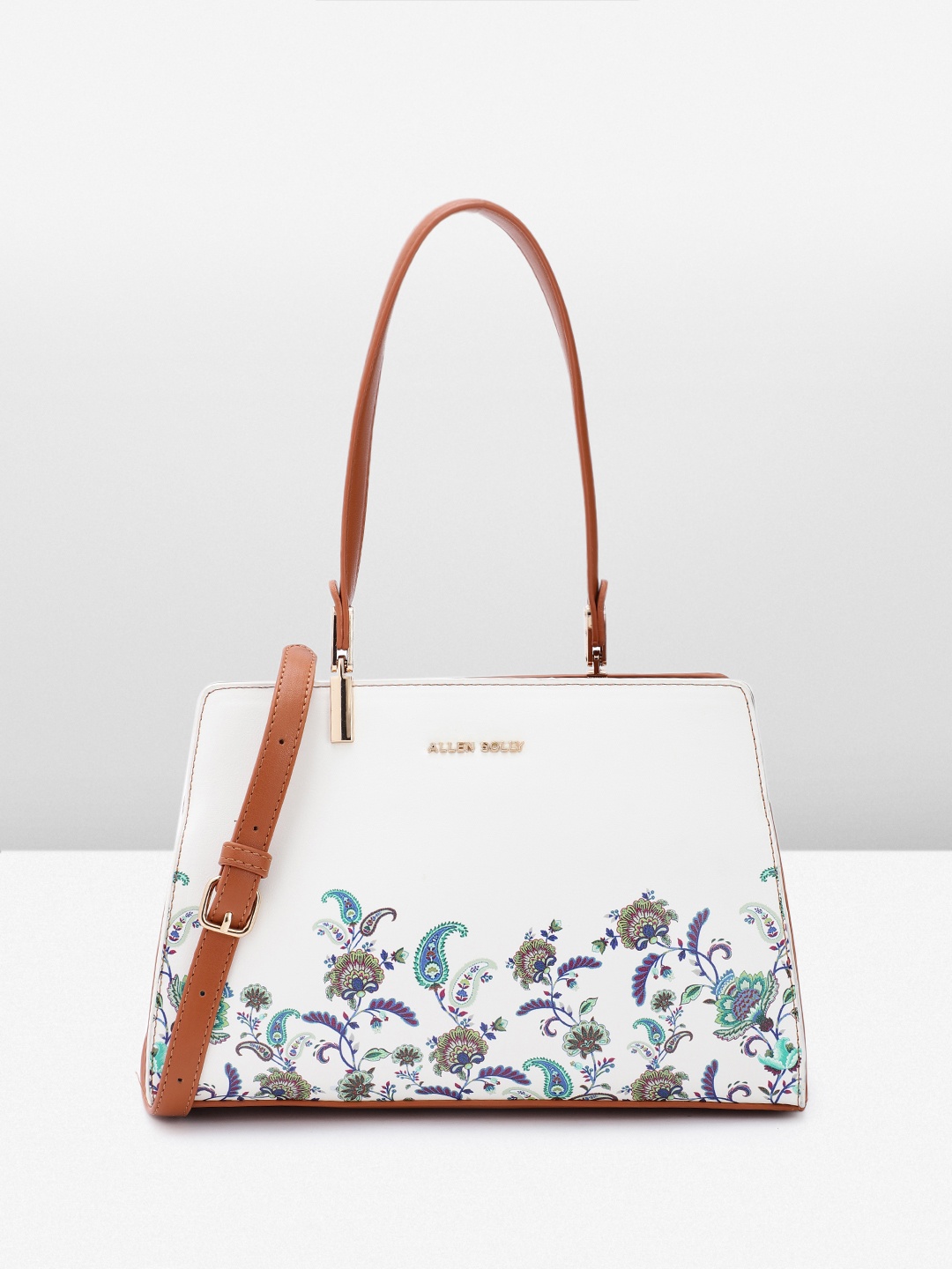 

Allen Solly Floral Printed Handheld Bag, White