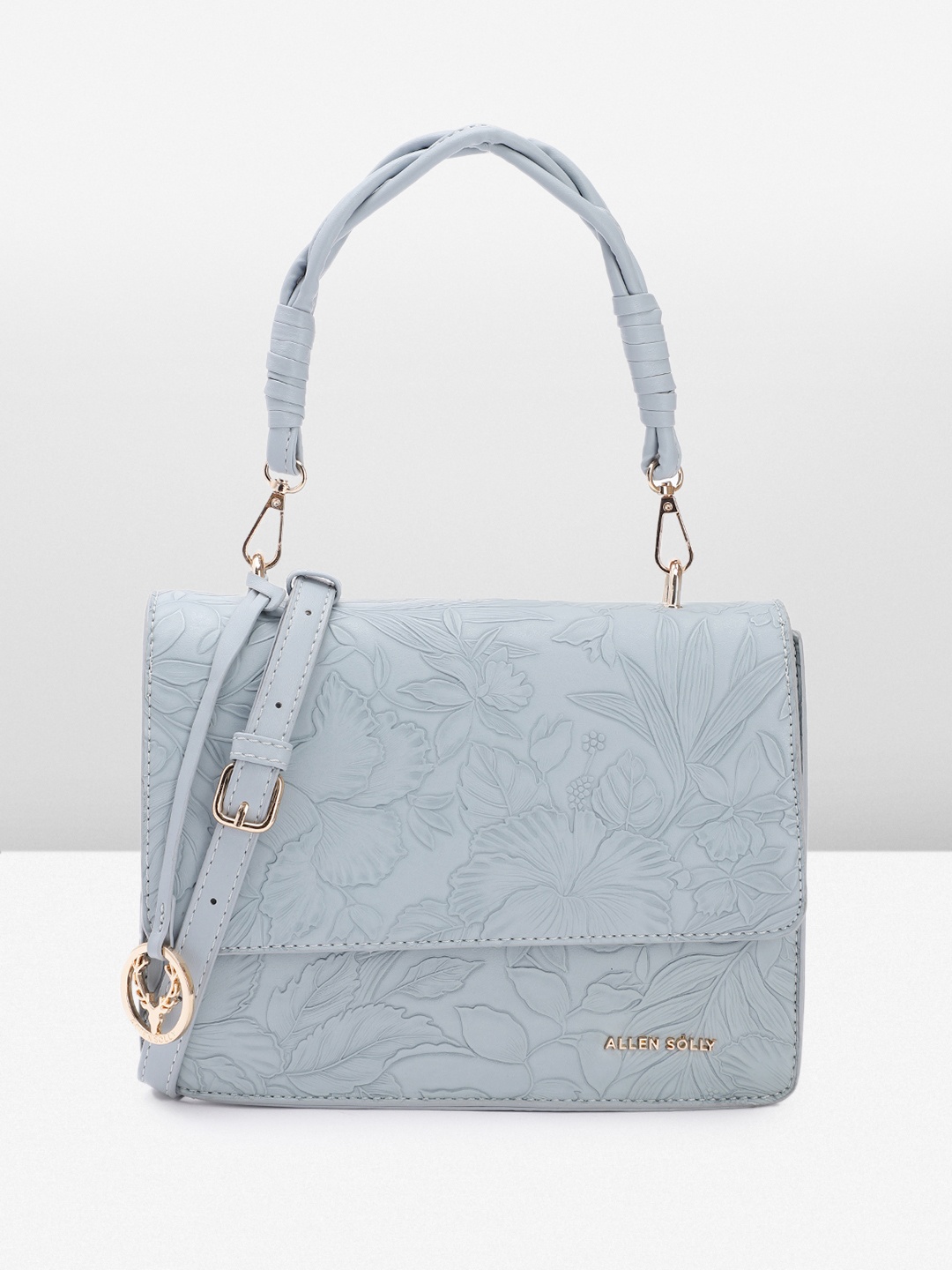

Allen Solly Women Textured Satchel, Blue