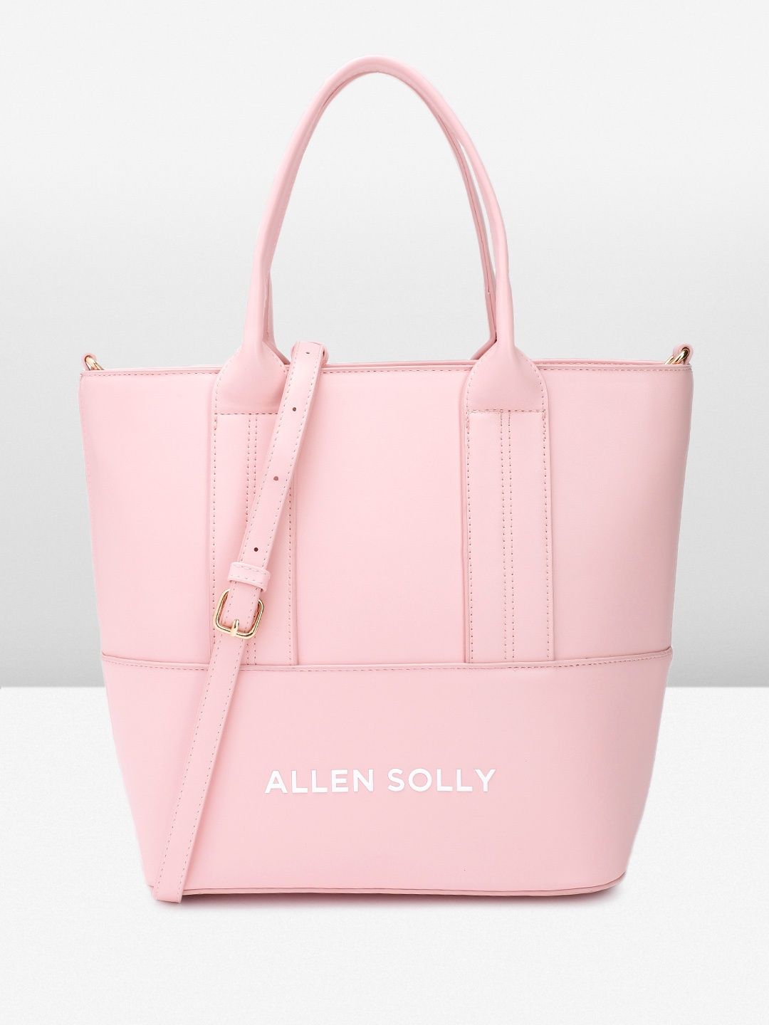 

Allen Solly Brand Logo Printed Handheld Bag, Pink