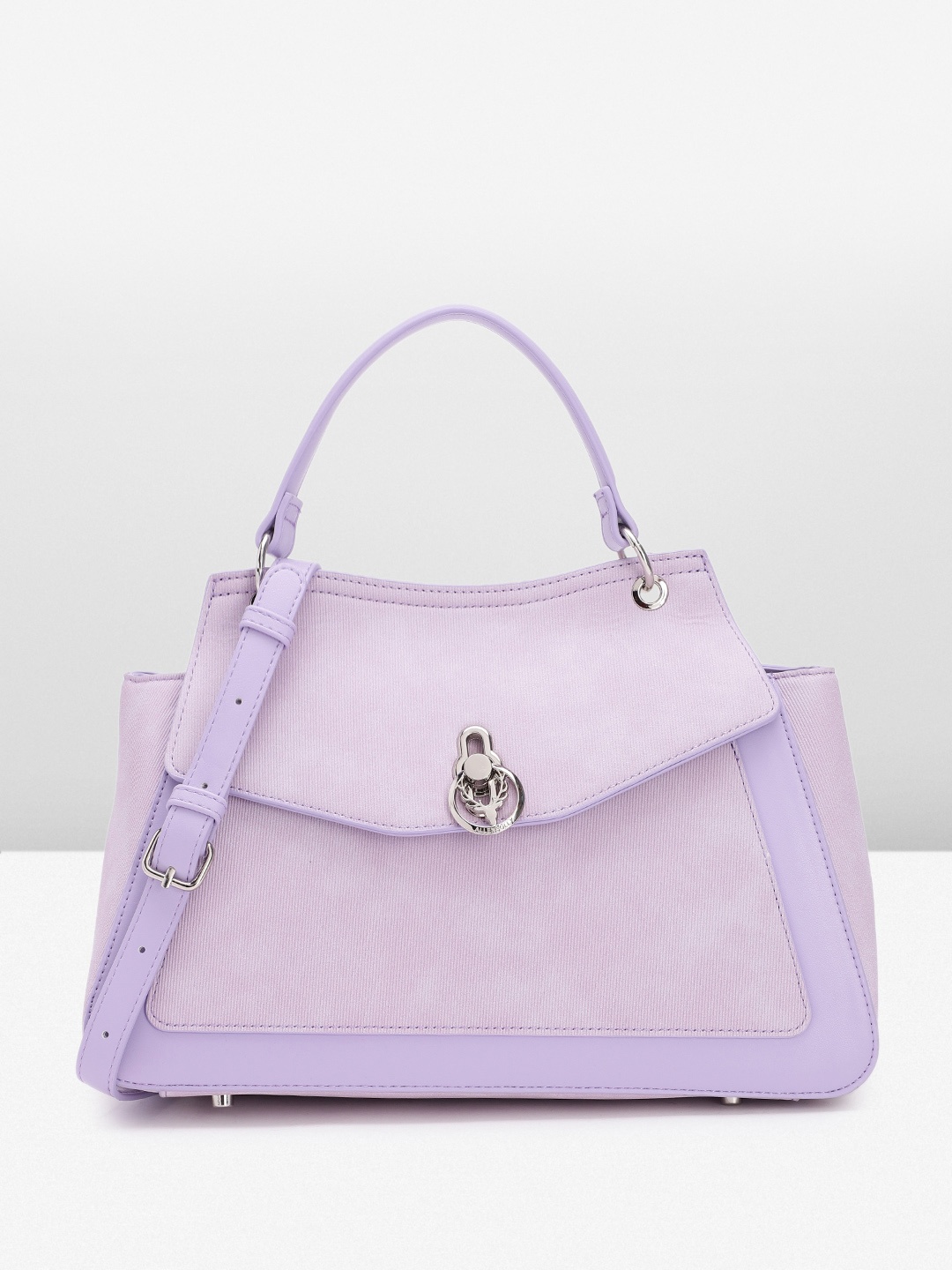 

Allen Solly Women Solid Satchel, Lavender