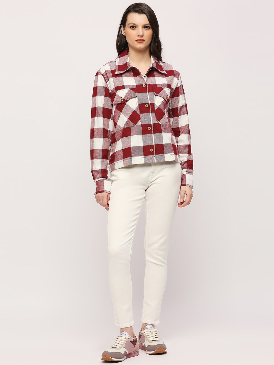 

Pepe Jeans Checked Classic Cotton Casual Shirt, Red