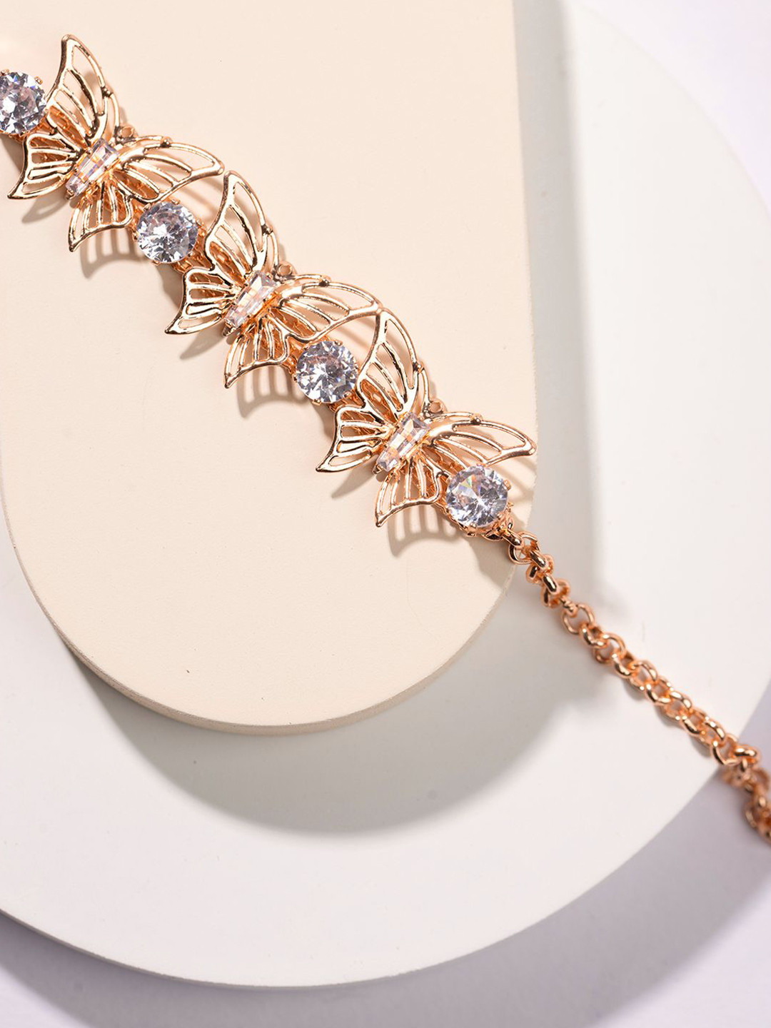 

Priyaasi Women Rose Gold-Plated Link Bracelet