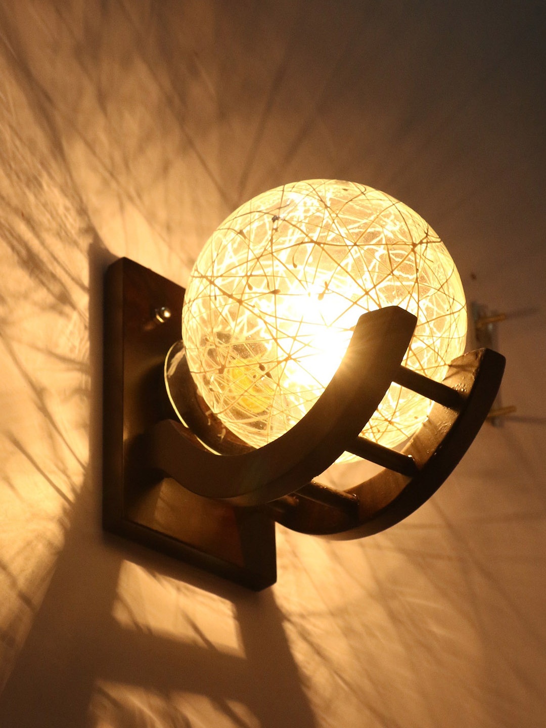 

Afast White Globe Shape Wall Lamp, Yellow