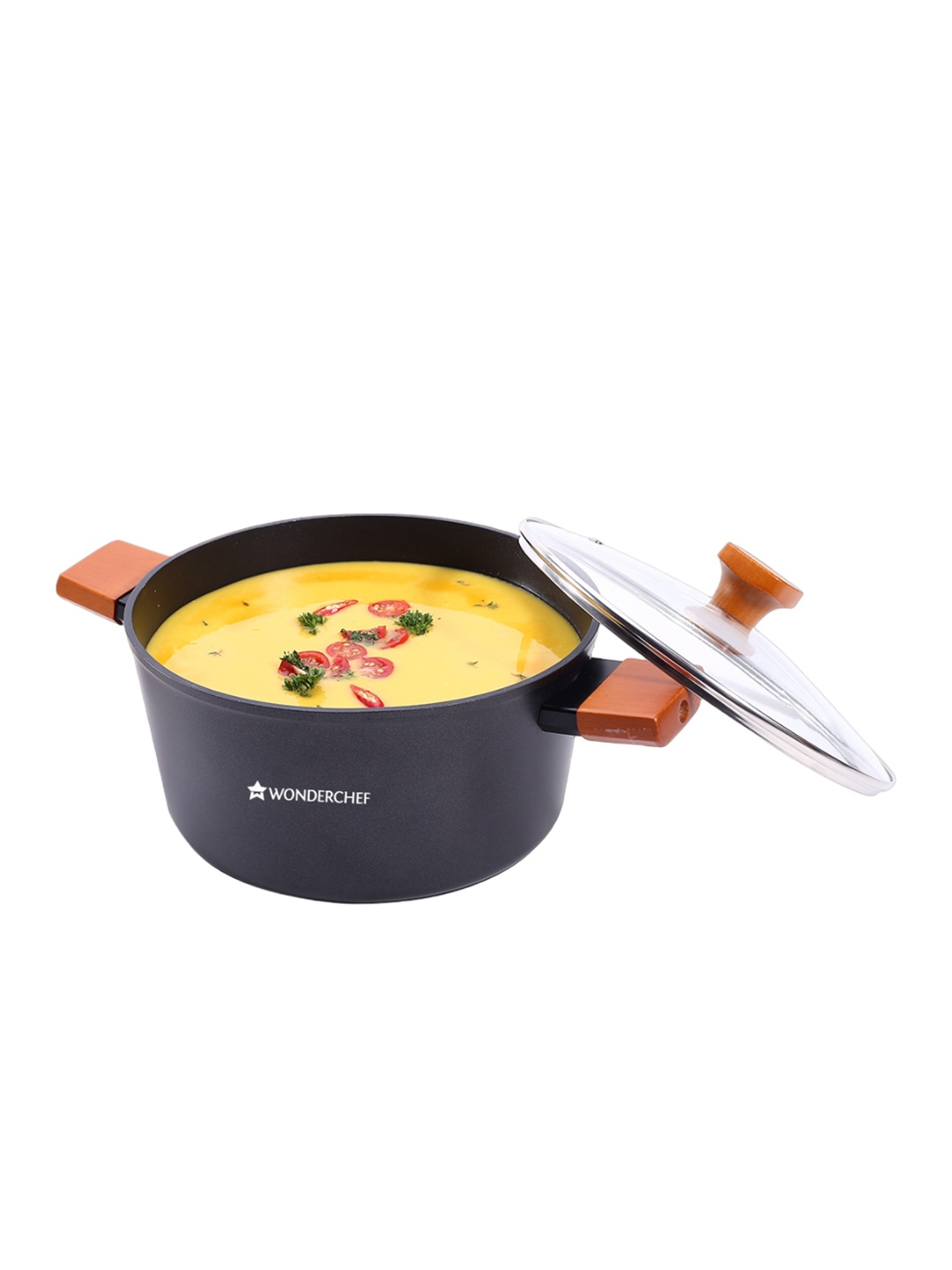 

Wonderchef Caeser Black Aluminum Non-Stick Kadhai With Lid - 4.3 L