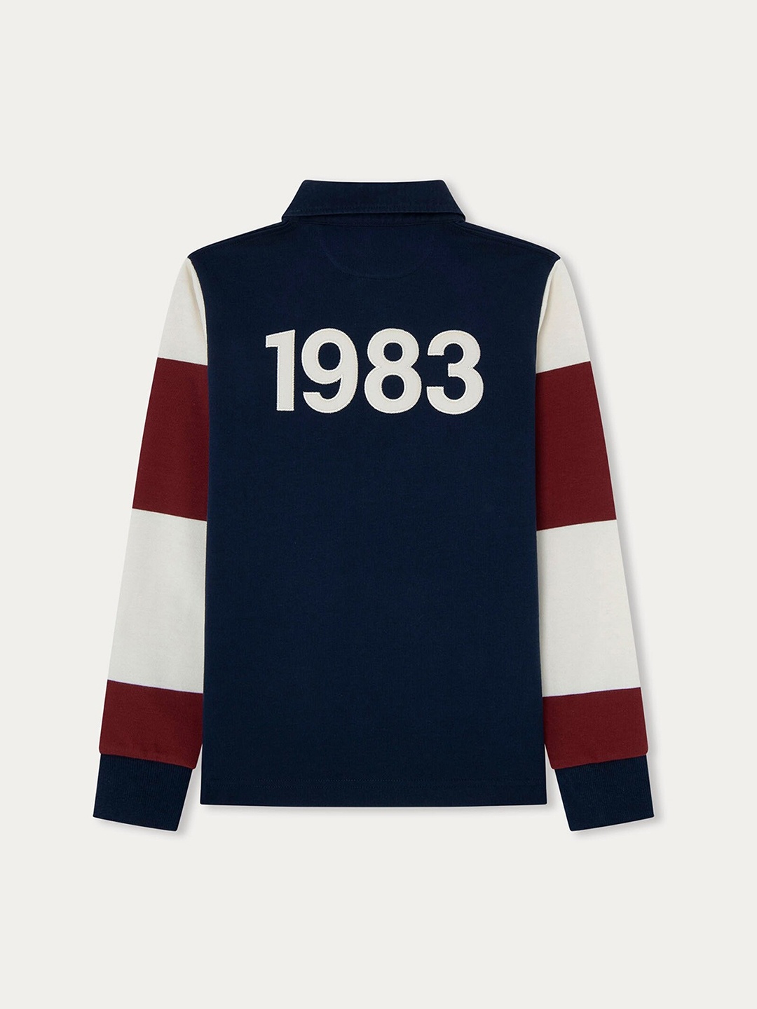 

HACKETT LONDON Boys Colourblocked Polo Collar Cotton T-shirt, Navy blue