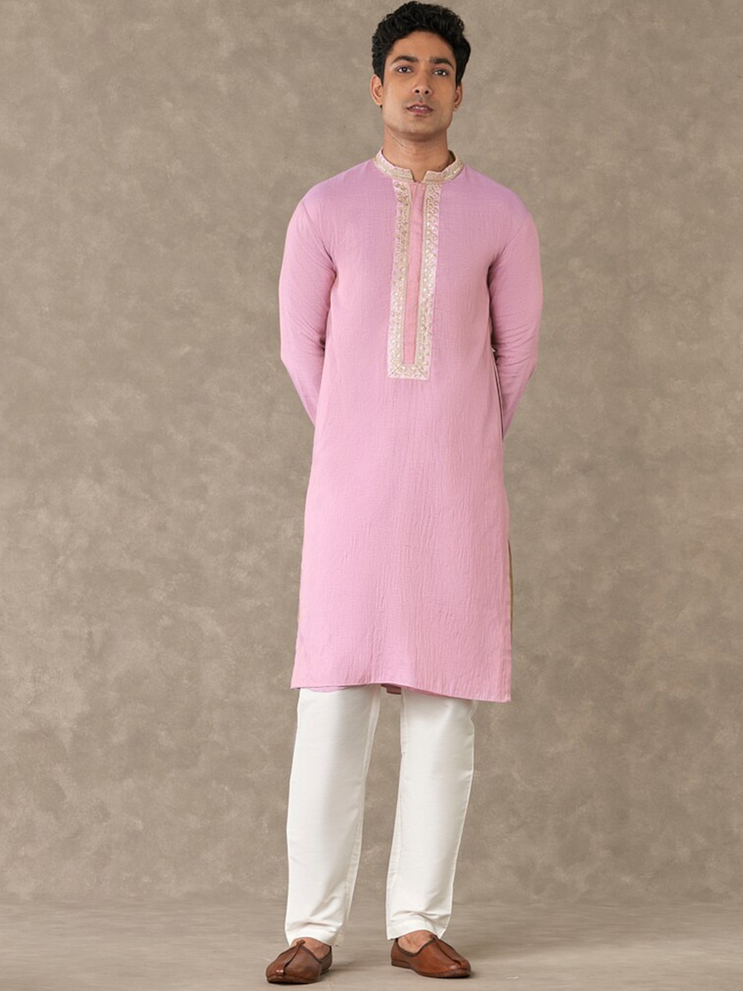 Masaba Sequinned Embellished Straight Kurta, Pink