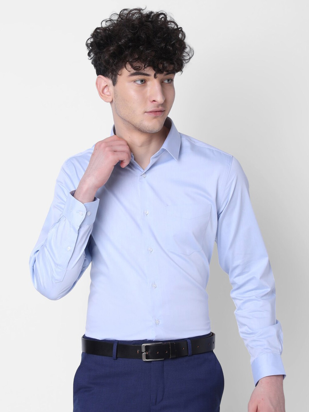 

J Hampstead Slim Fit Cotton Formal Shirt, Blue