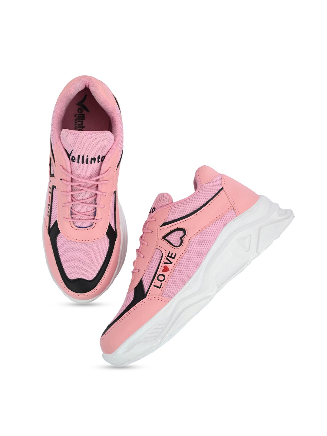 

Vellinto Women Printed Non-Slip Shockproof Lightweight Breathable Sneakers, Pink