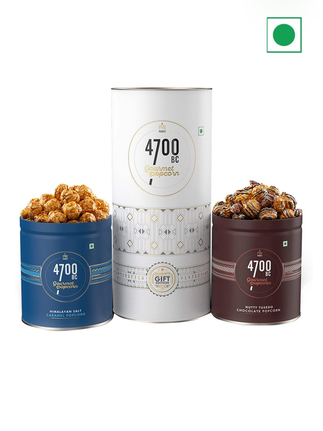 

4700BC Set Of 2 Chocolate and Caramel Popcorns- 275g, White