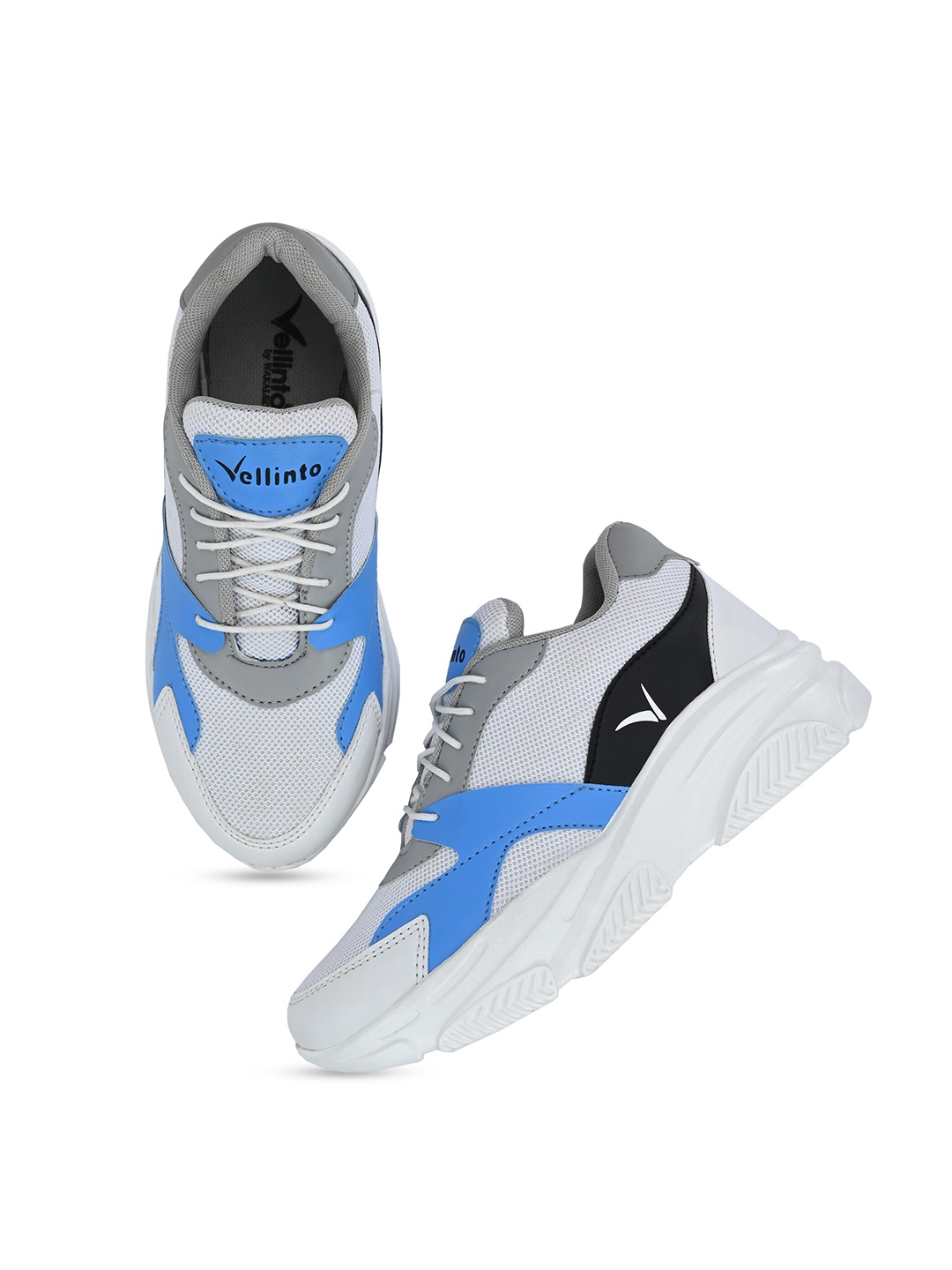 

Vellinto Women Wonder Mesh Colourblocked Lightweight Comfort Insole Sneakers, White