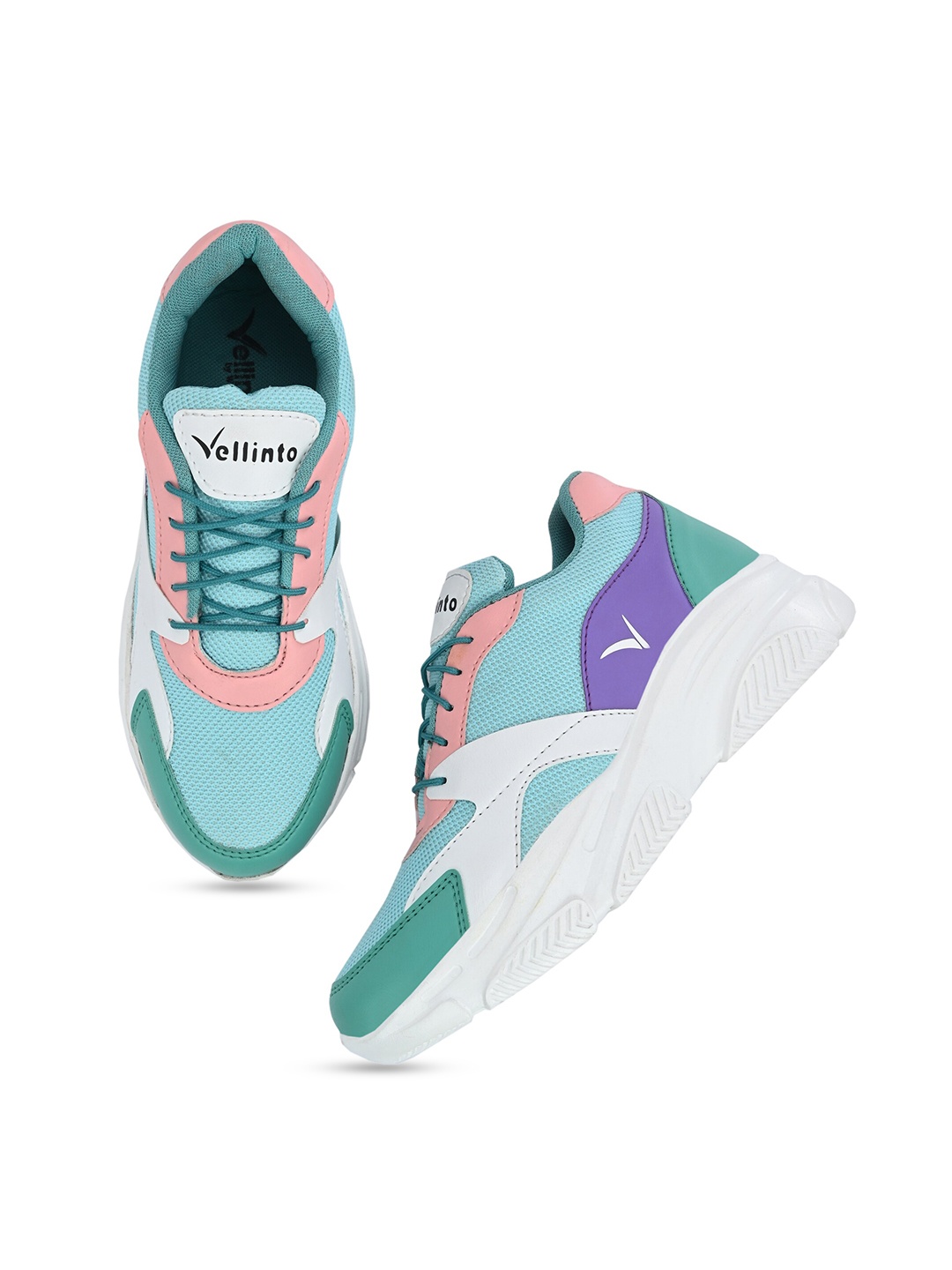 

Vellinto Women Colourblocked Non-Slip Shockproof Lightweight Breathable Sneakers, Blue