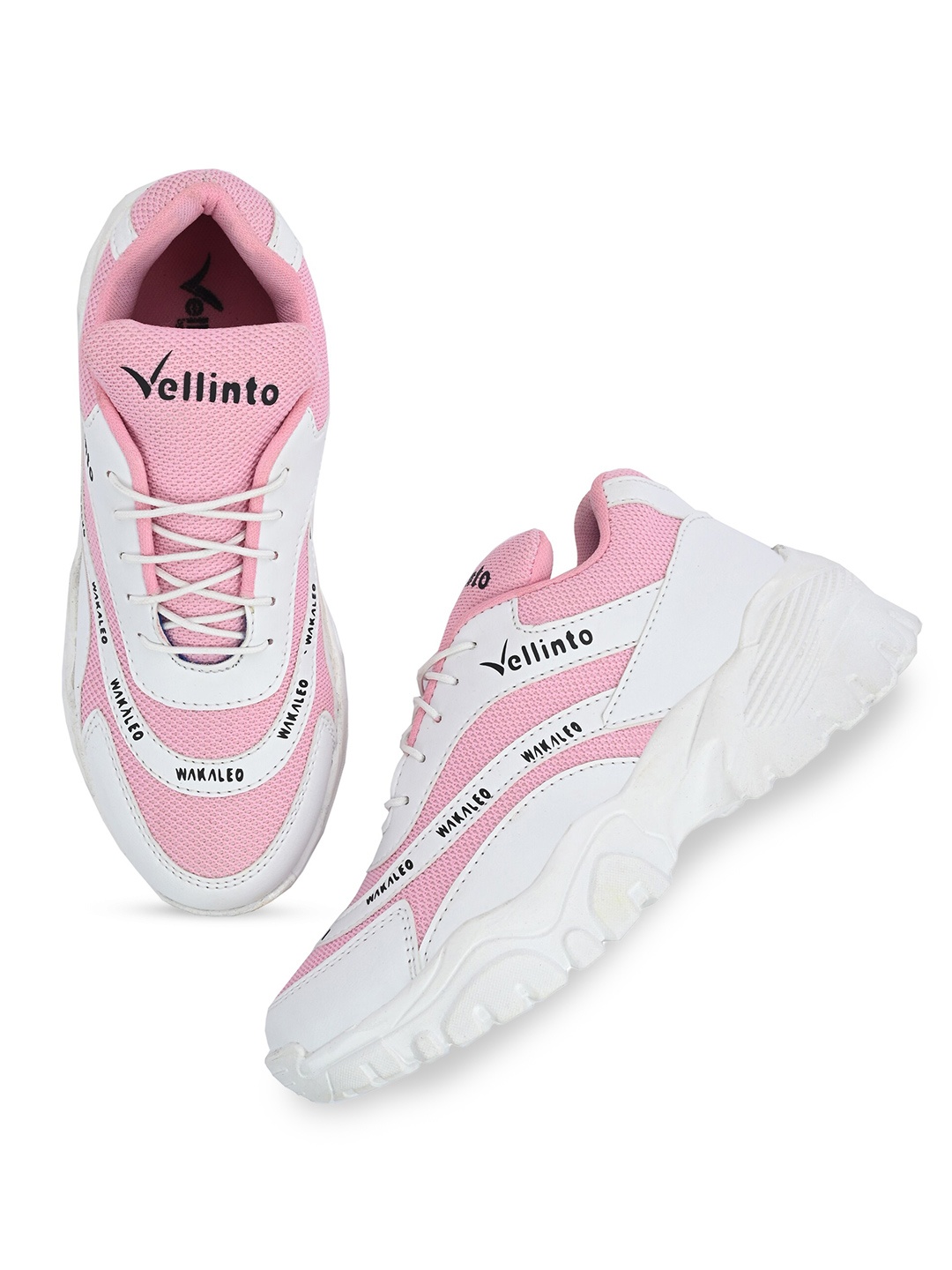 

Vellinto Women Printed Non-Slip Shockproof Lightweight Breathable Sneakers, Pink