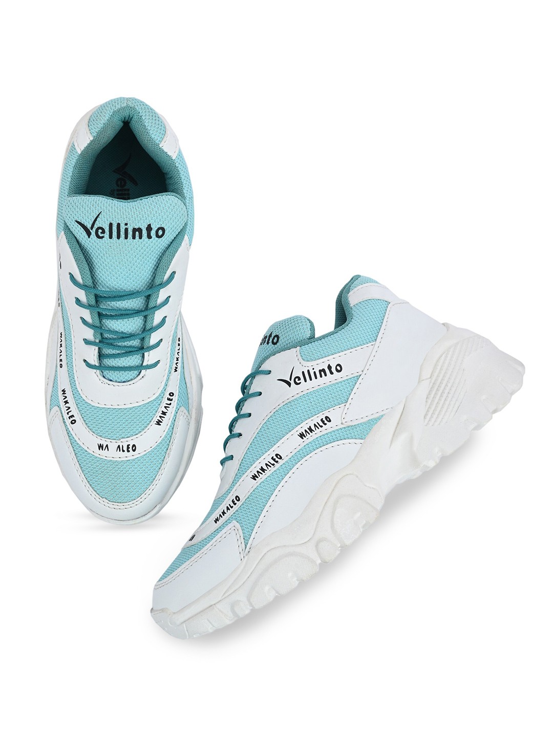 

Vellinto Women Printed Non-Slip Shockproof Lightweight Breathable Sneakers, Blue