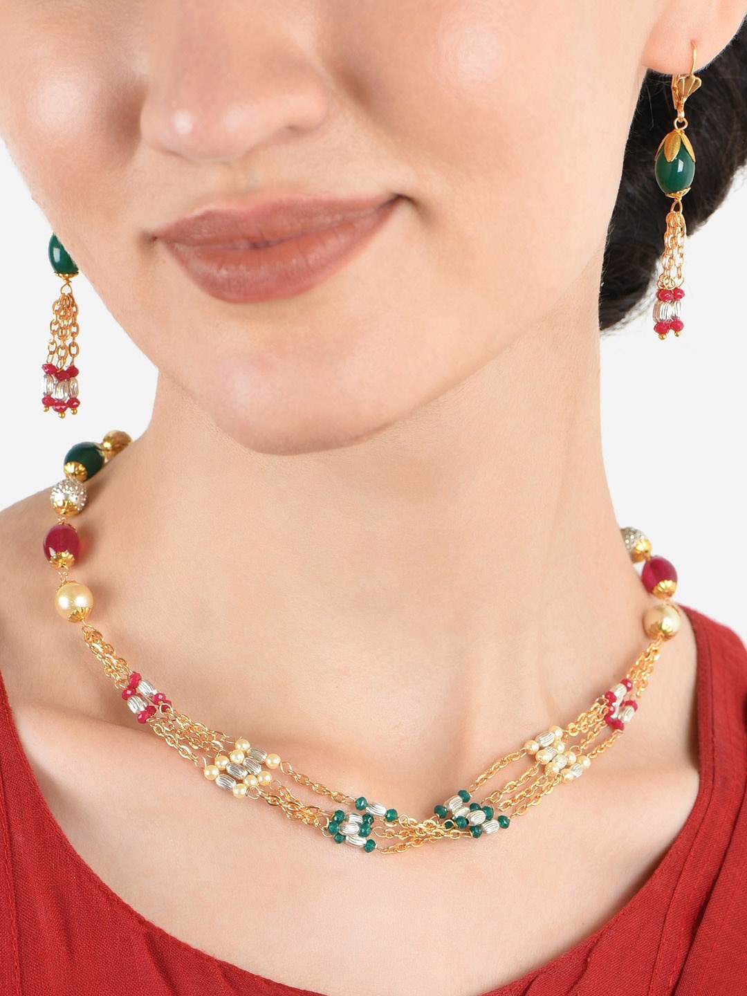 

Fida Gold-Plated Beaded Jewellery Set