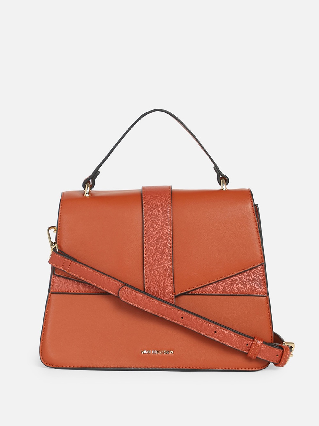 

Van Heusen Woman Buckle Detailed Structured Satchel, Orange