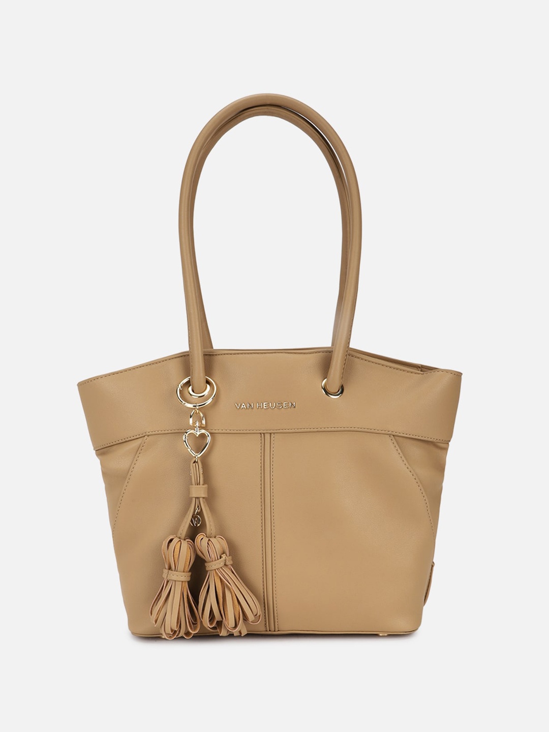 

Van Heusen Woman PU Structured Shoulder Bag with Tasselled, Brown