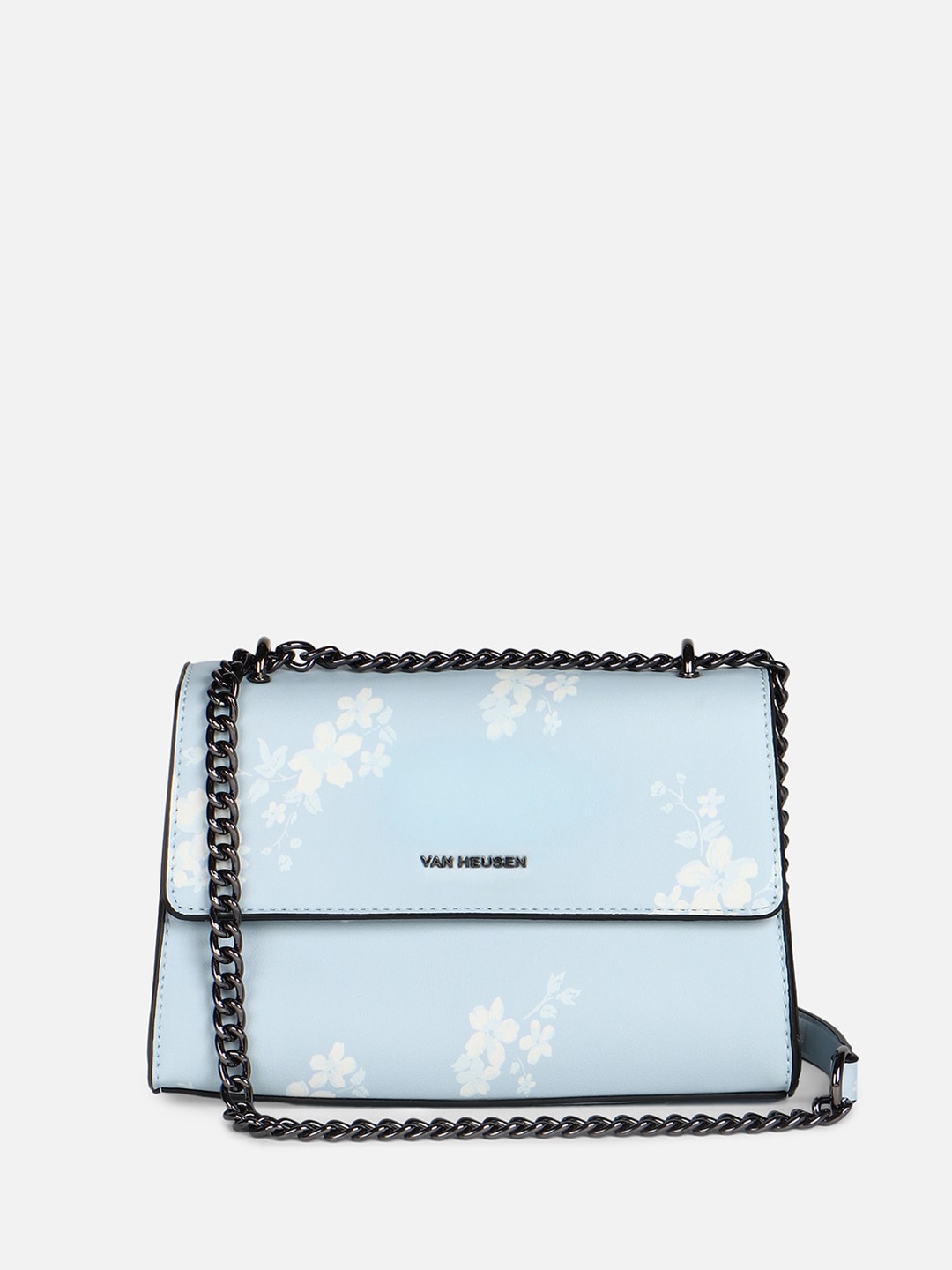 

Van Heusen Woman Floral Printed Structured Sling Bag, Blue