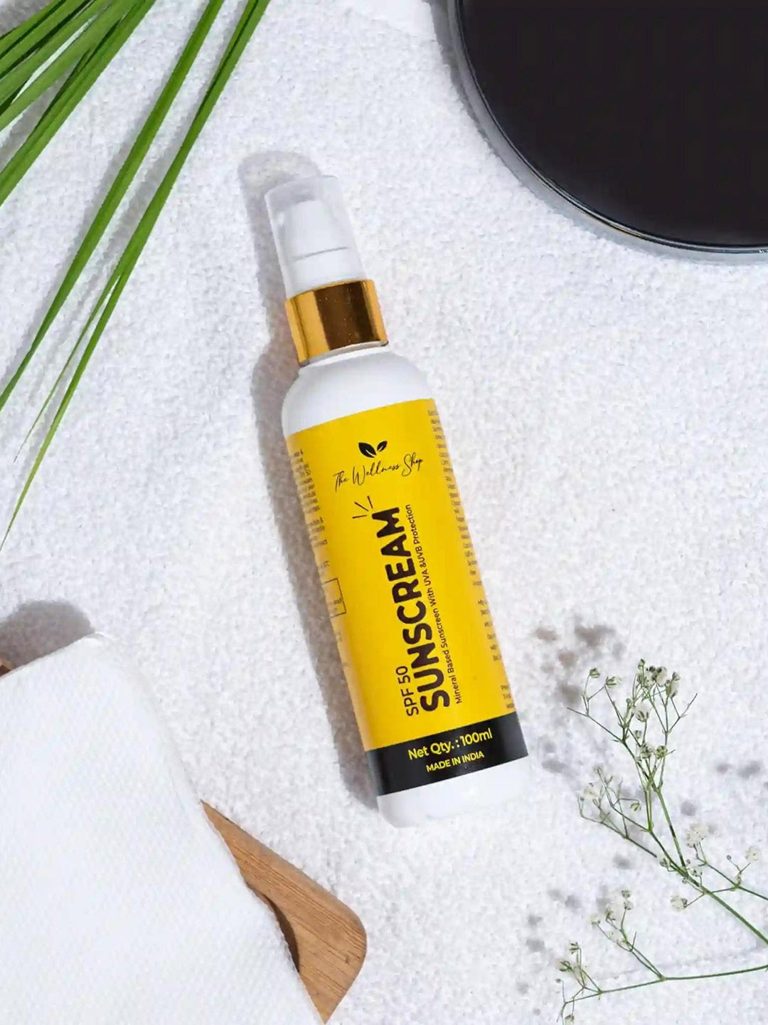 The Wellness Shop Sunscream Full Protection Mineral Based Sunscreen With SPF 50 - 100ml, White