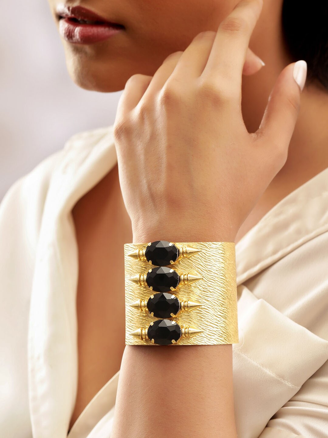 

Rubans Women Gold-Plated Cuff Bracelet