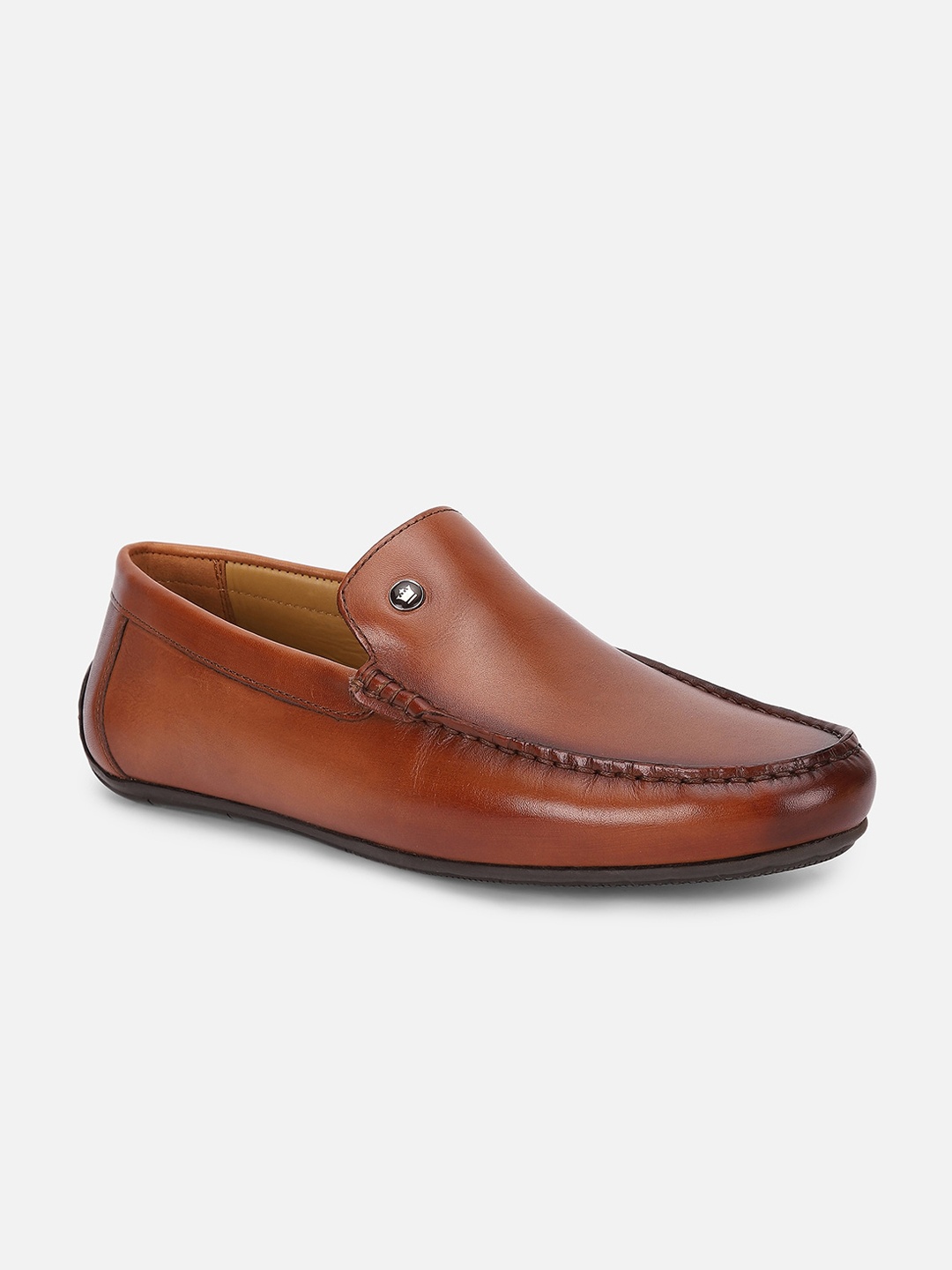 

Louis Philippe Men Leather Comfort Insole Loafers, Brown