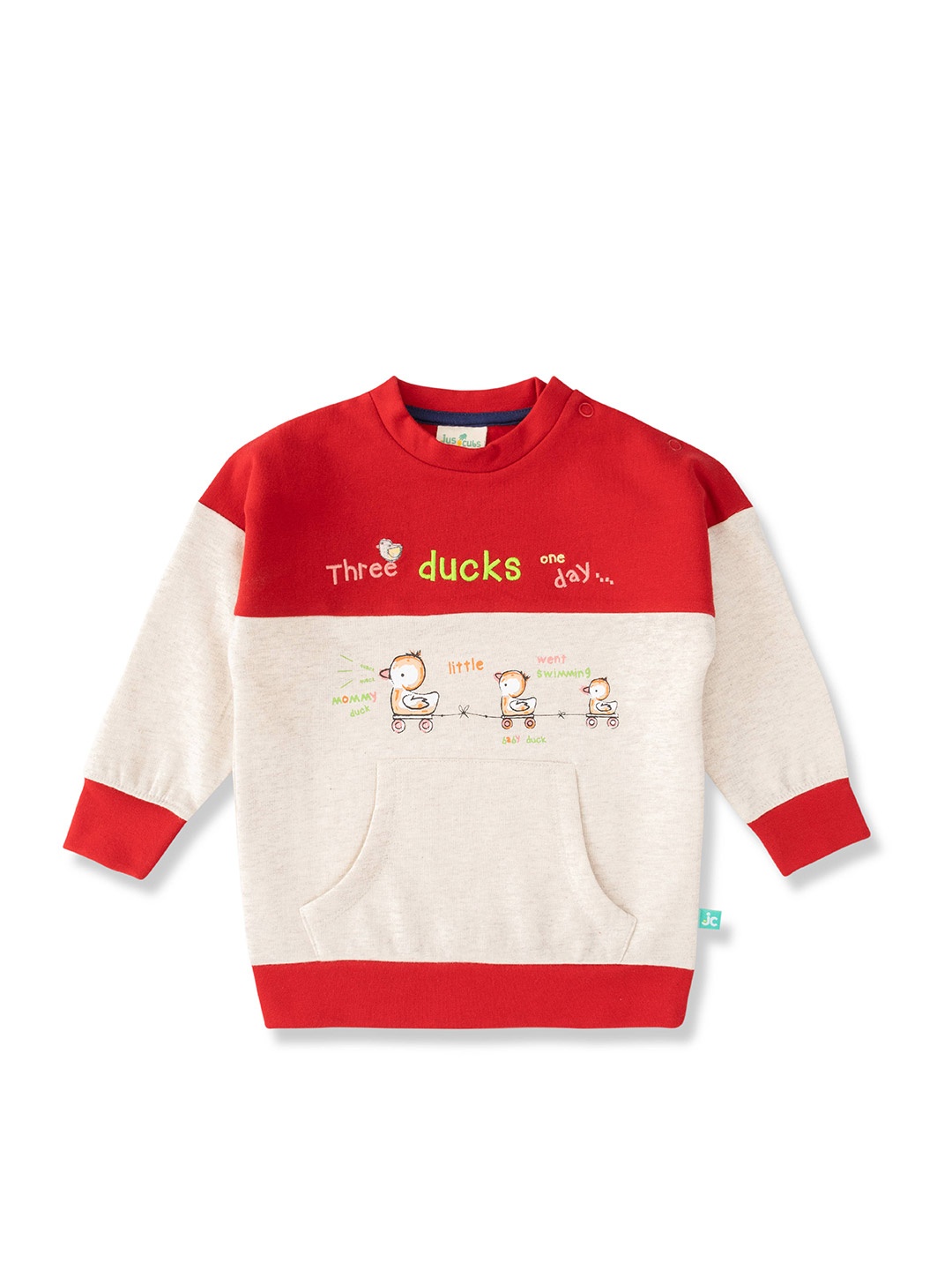 

JusCubs Boys Graphic Printed Cotton Sweatshirt, Red