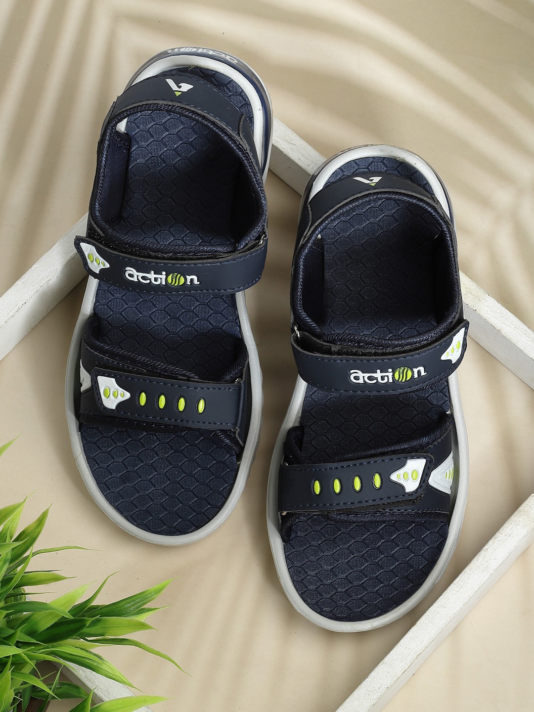 

Action Men Lightweight Sports Sandals With Velcro, Navy blue