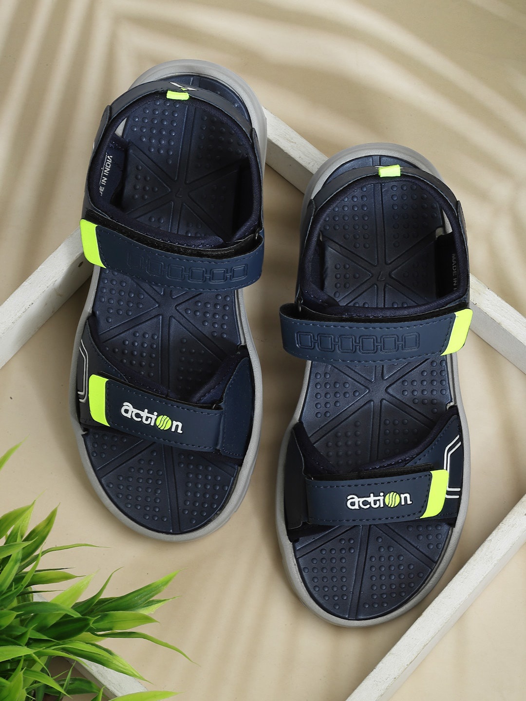 

Action Men Lightweight Sports Sandals With Velcro, Navy blue