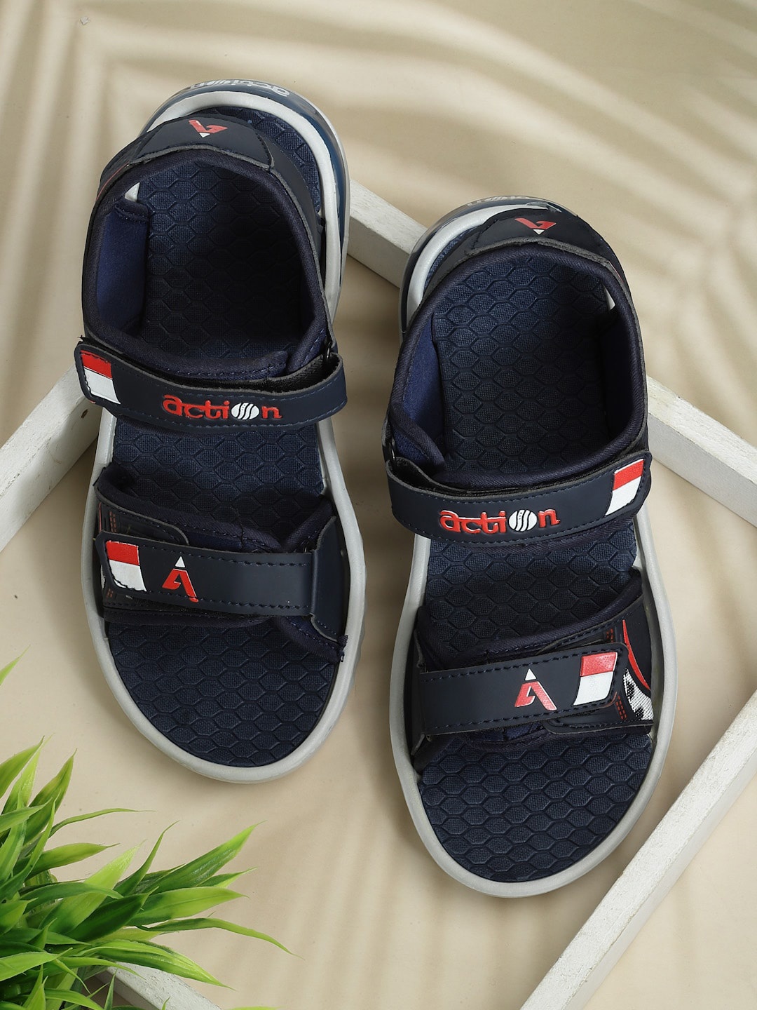 

Action Men Lightweight Sports Sandals With Velcro, Navy blue