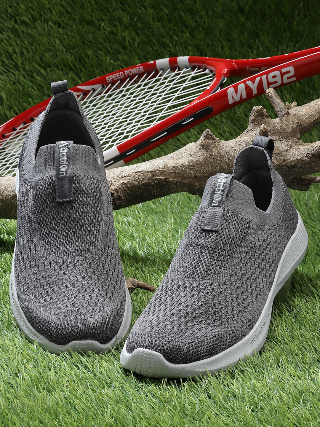 

Action Men Walker 101 Lightweight Breathable Running Shoes, Grey