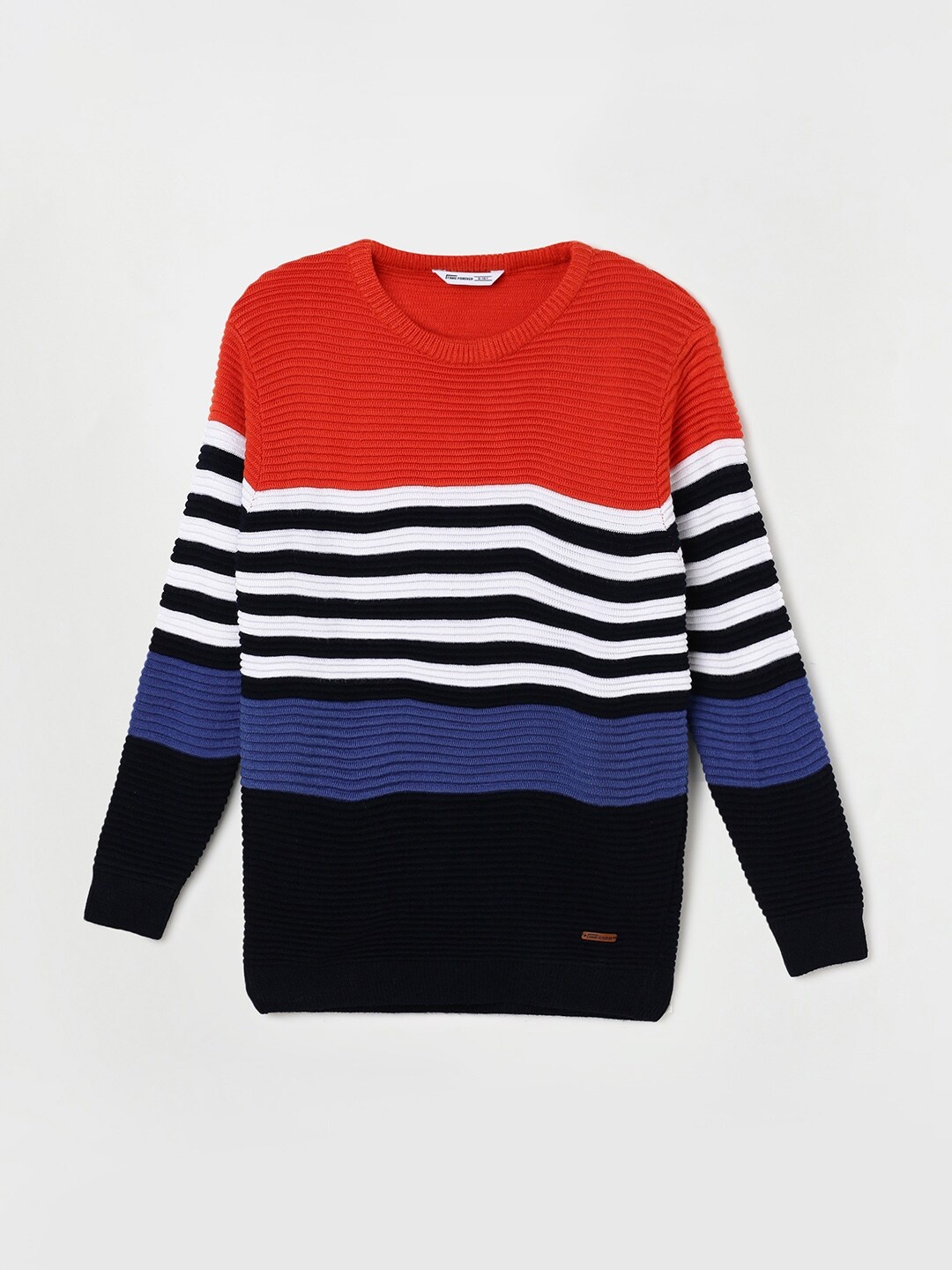 

Fame Forever by Lifestyle Boys Striped Acrylic Pullover, Red