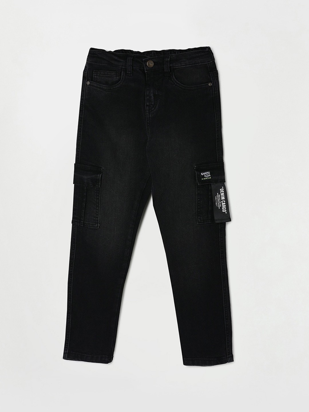 

Fame Forever by Lifestyle Boys Light Fade Clean Look Cotton Jeans, Black