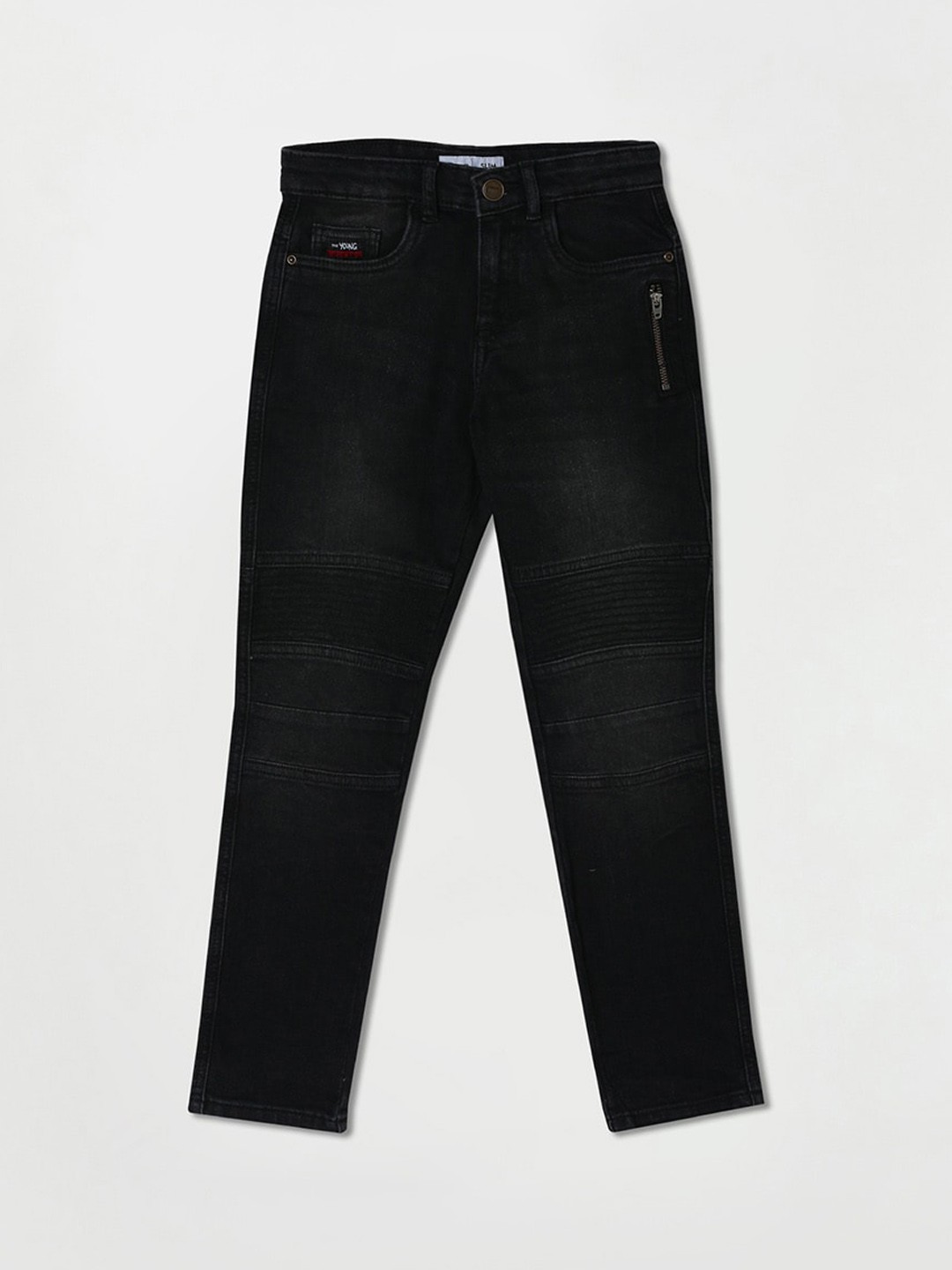 

Fame Forever by Lifestyle Boys Highly Distressed Light Fade Cotton Jeans, Black
