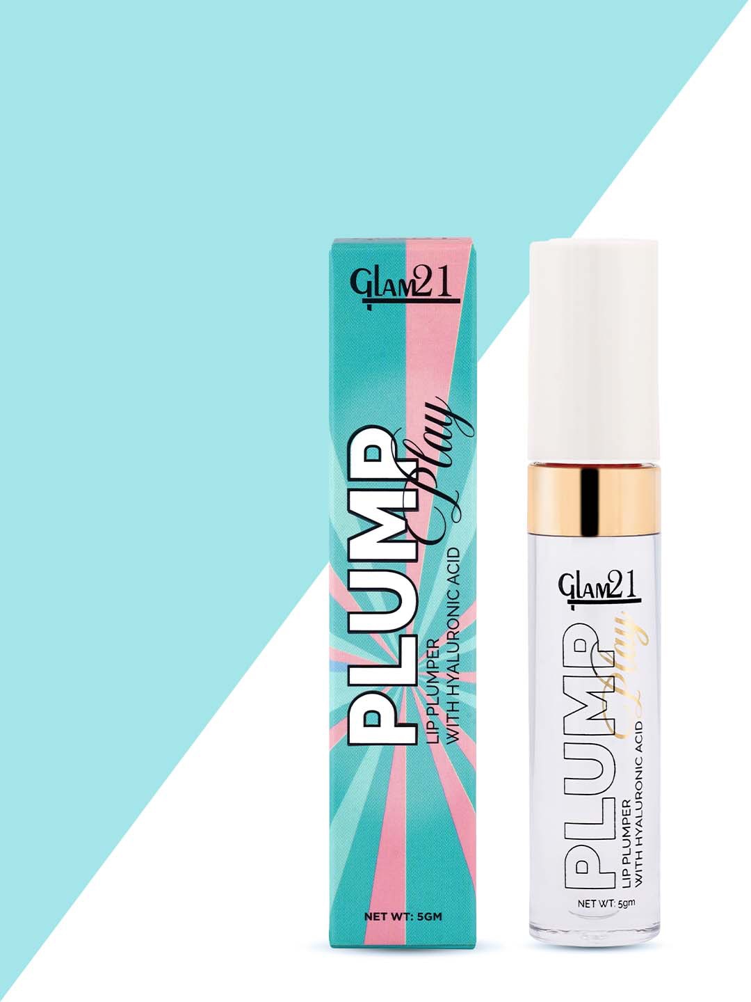 

GLAM21 Plump Play Lip Plumper With Hyaluronic Acid 5g - Starlight 01, Transparent