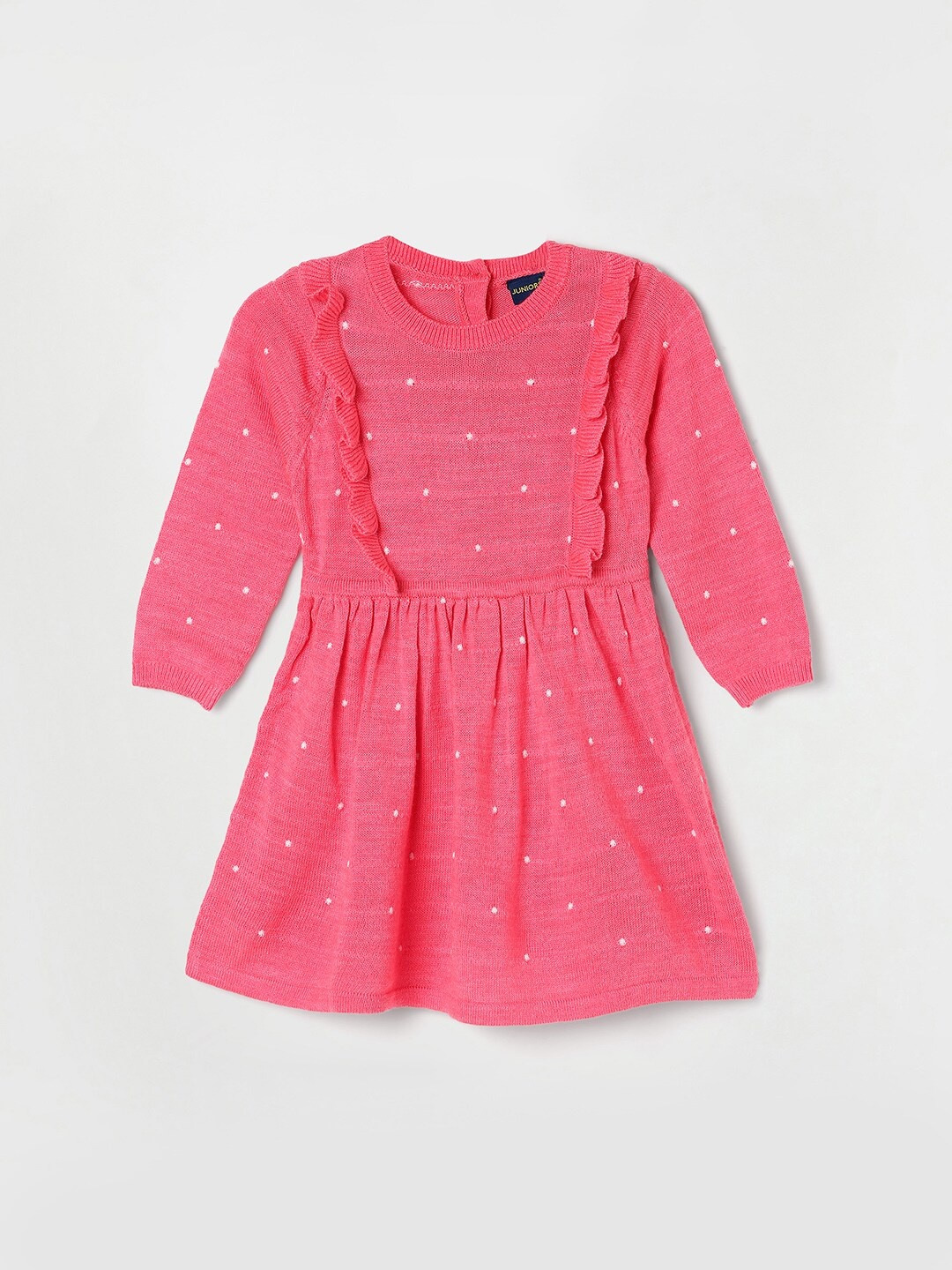 

Juniors by Lifestyle Girls Open Knit Longline Acrylic Pullover, Coral