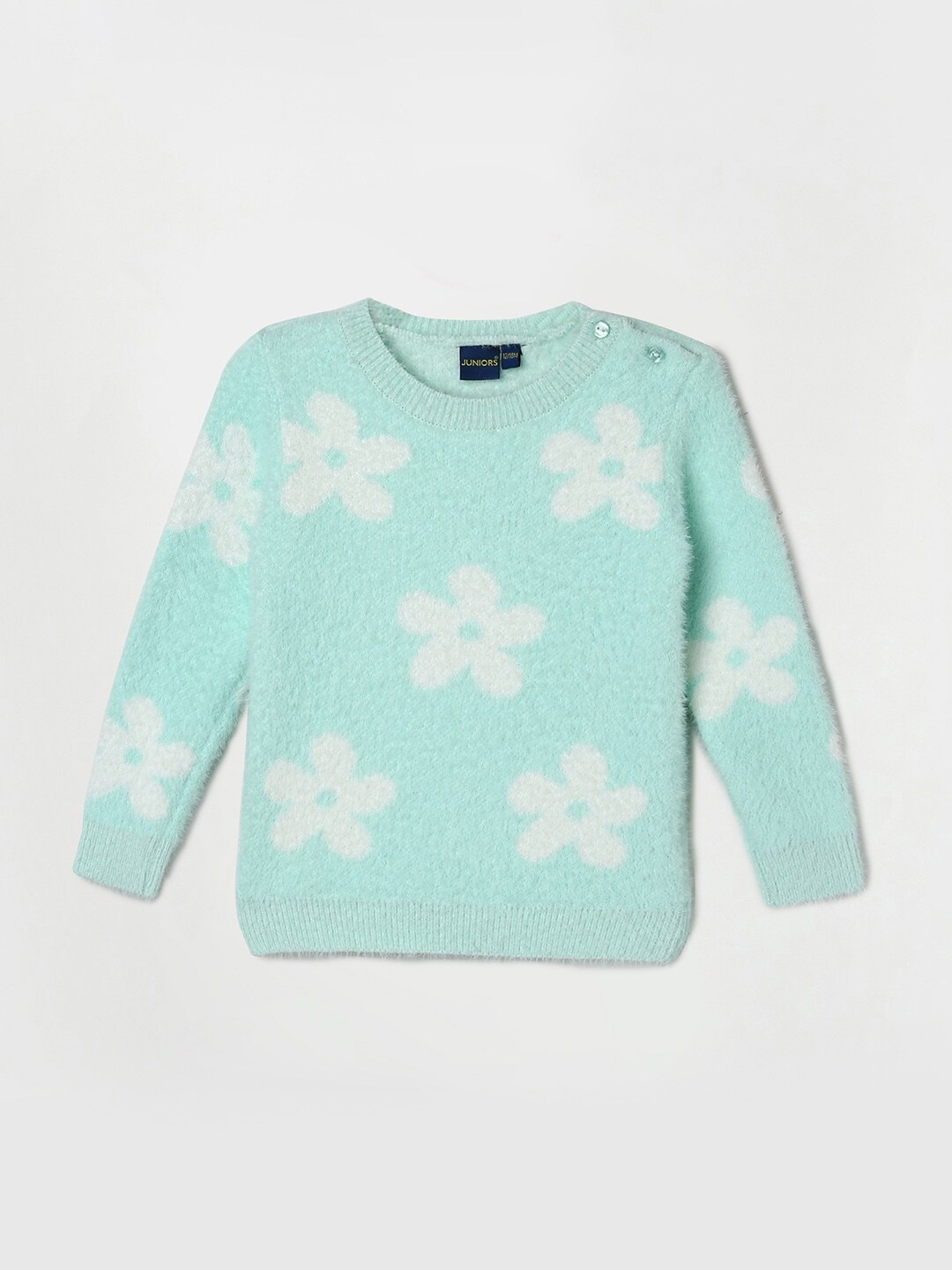 

Juniors by Lifestyle Girls Floral Printed Acrylic Pullover, Green