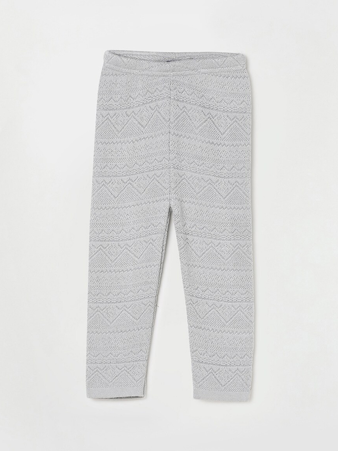 

Juniors by Lifestyle Girls Self-Design Acrylic Ankle-Length Leggings, Grey