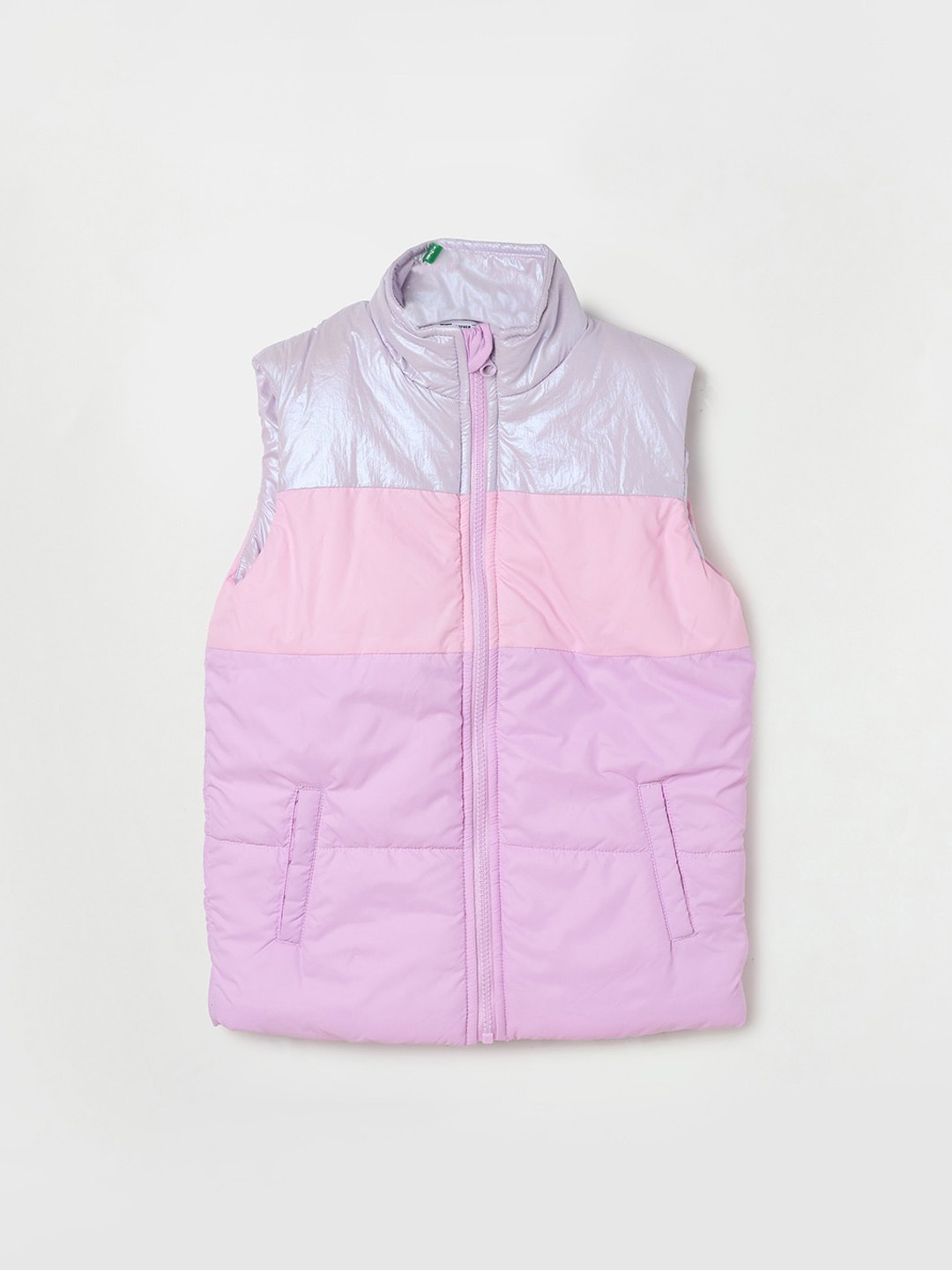 

Fame Forever by Lifestyle Girls Colourblocked Sleeveless Lightweight Padded Jacket, Pink