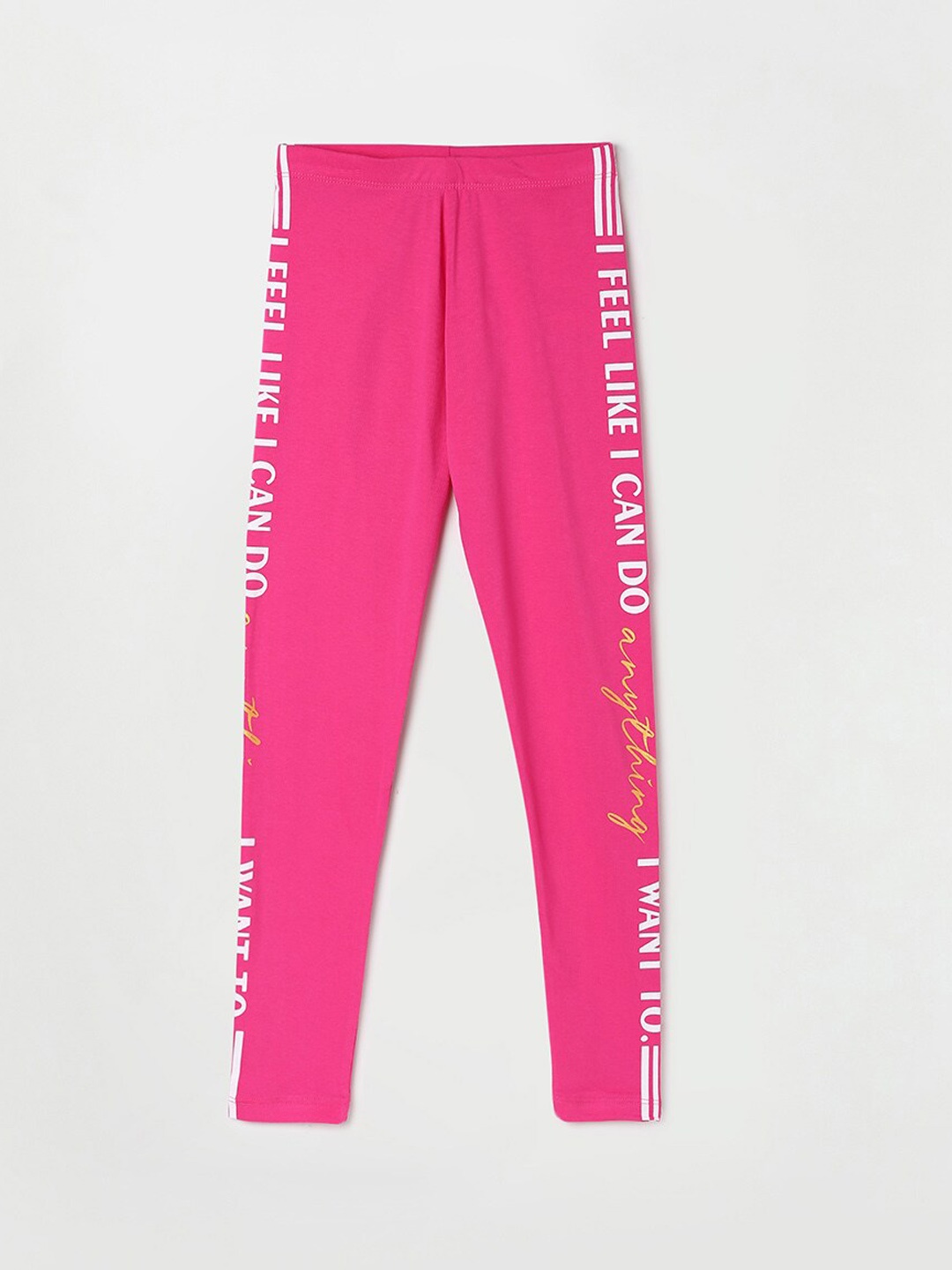 

Fame Forever by Lifestyle Girls Pure Cotton Ankle-Length Leggings, Pink
